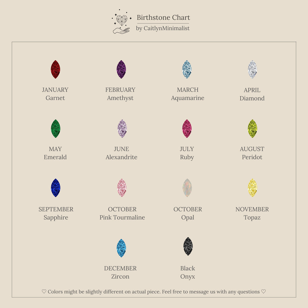 Multiple Marquise Birthstone Ring