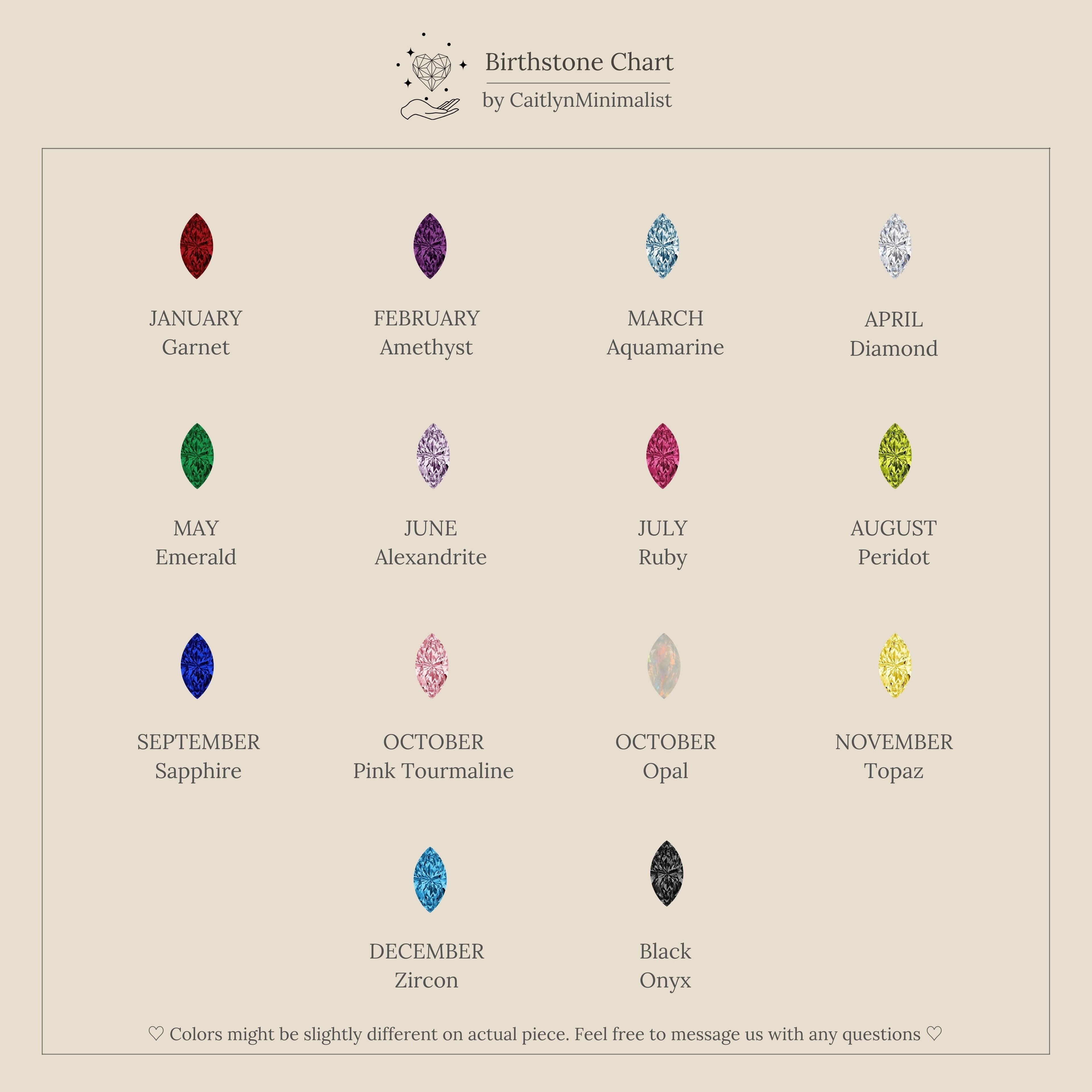 Multiple Marquise Birthstone Ring