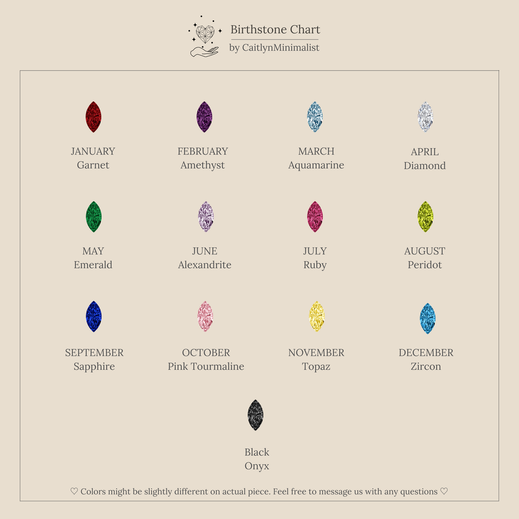 Marquise Birthstone Studs