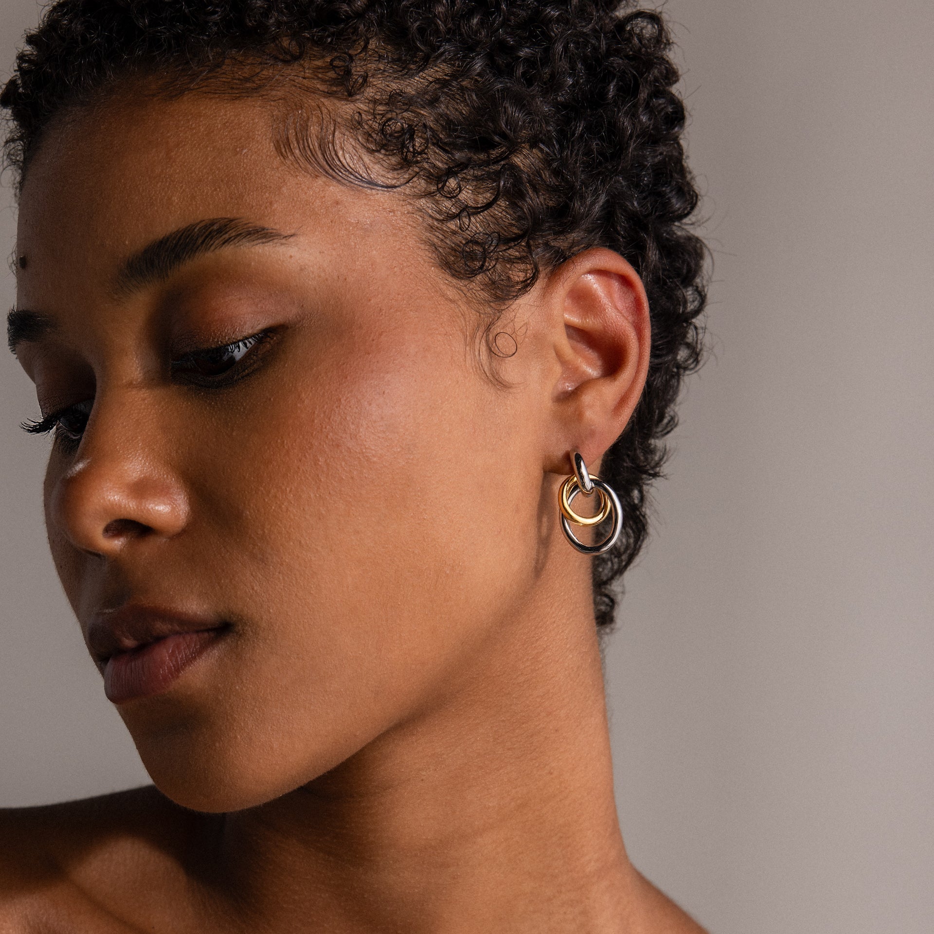 Mixed Metal Linked Earrings