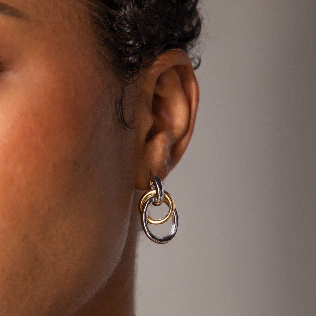 Mixed Metal Linked Earrings