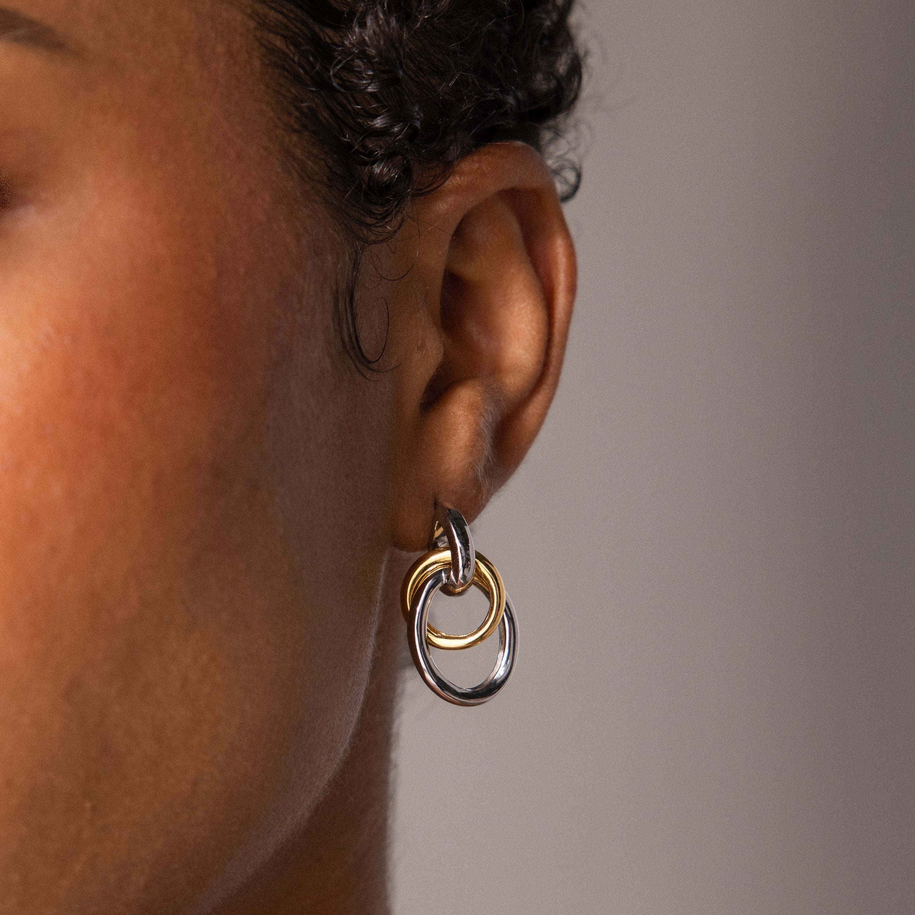 Mixed Metal Linked Earrings
