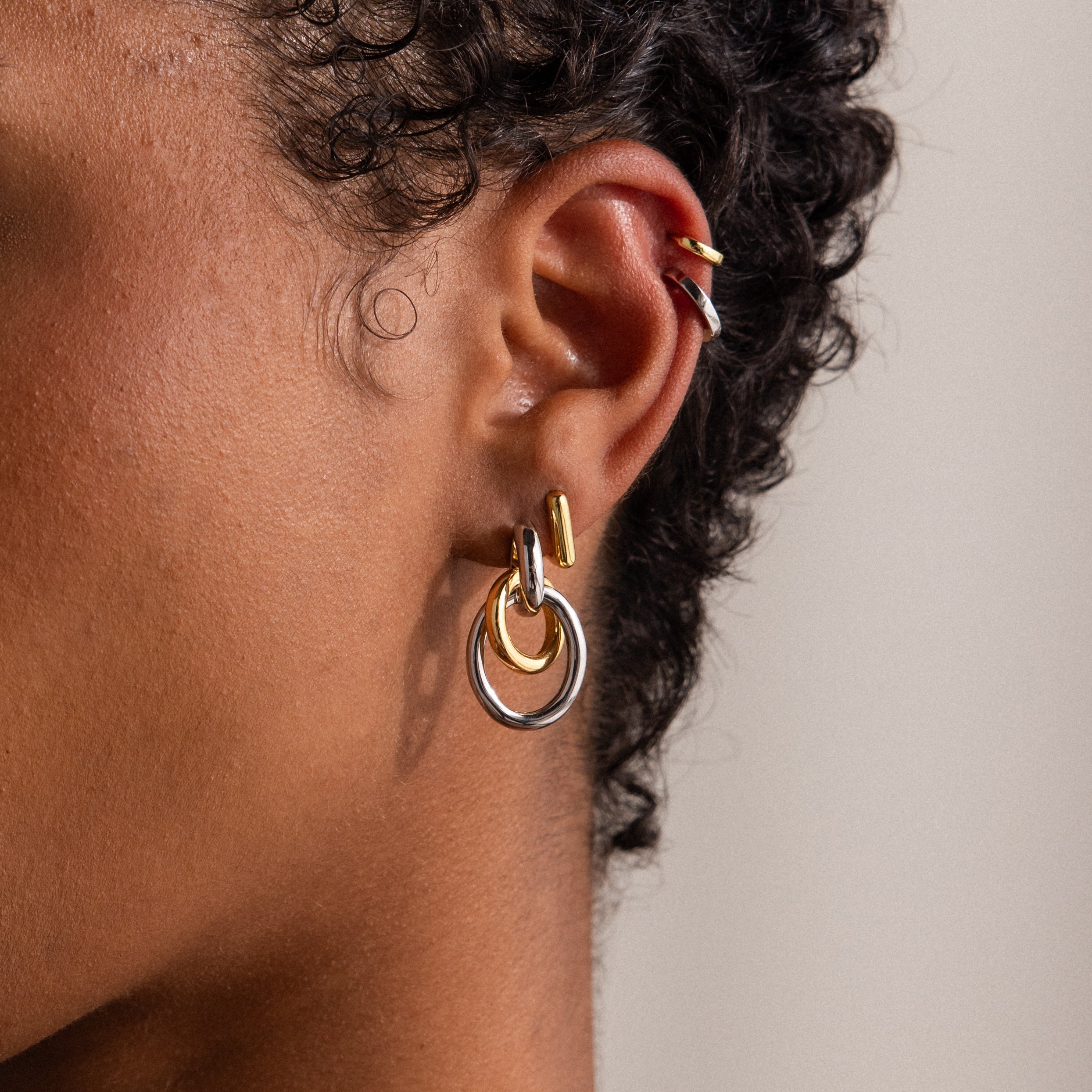 Mixed Metal Linked Earrings