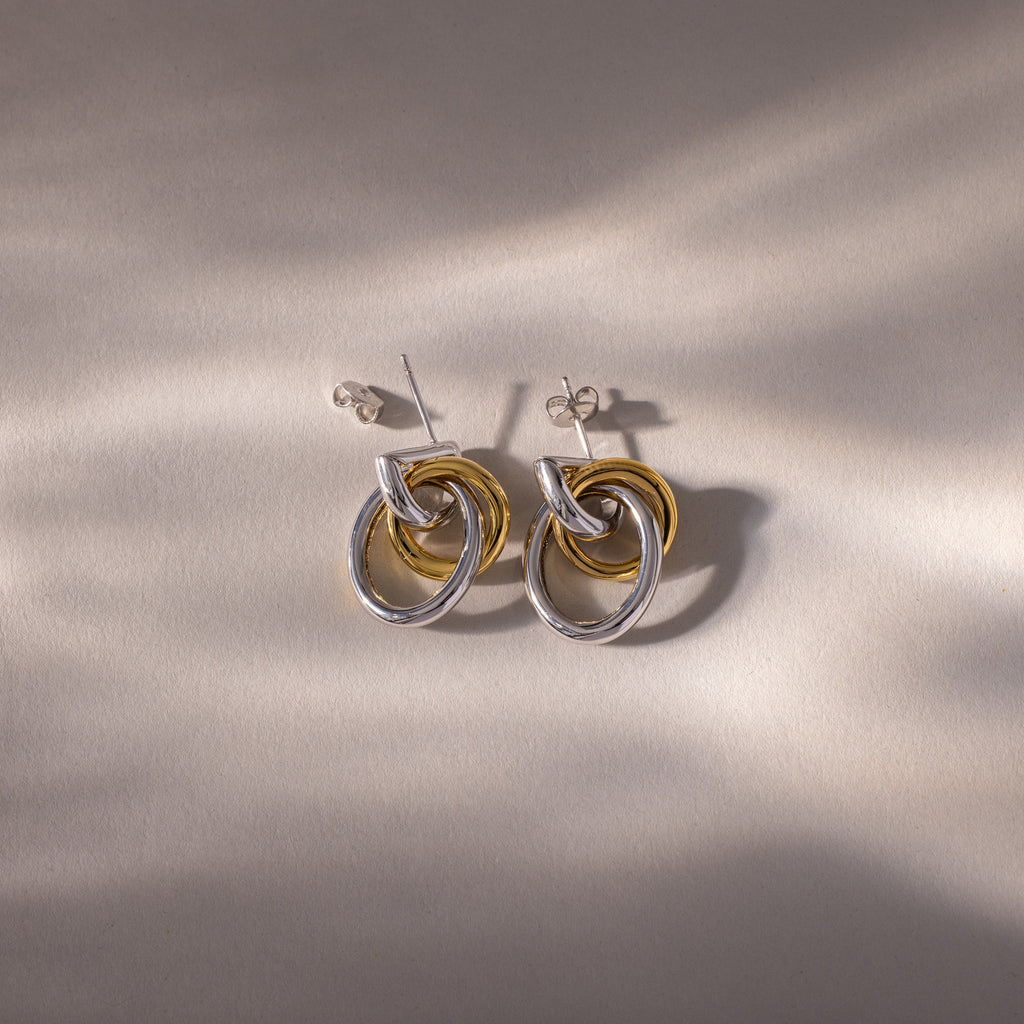 Mixed Metal Linked Earrings