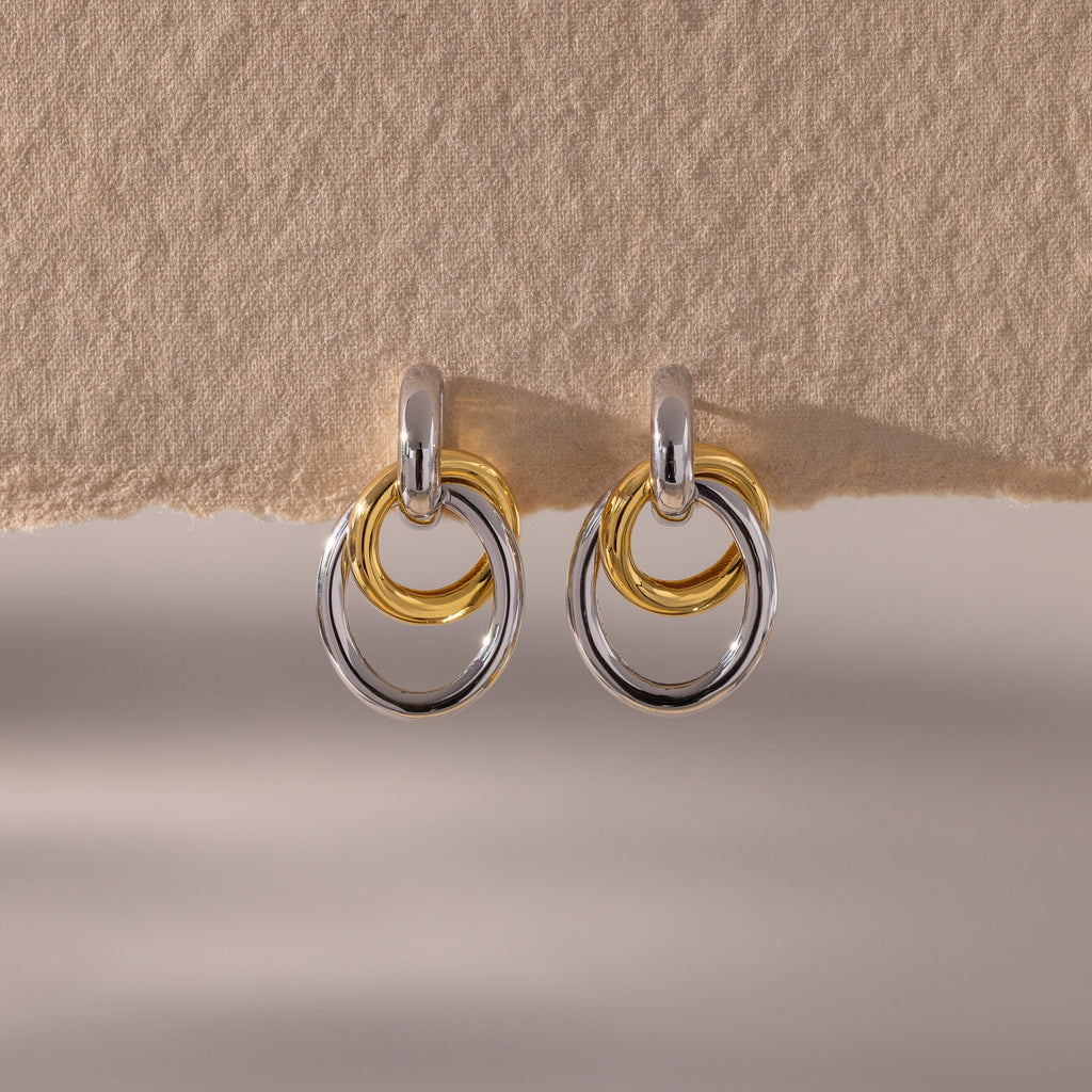 Mixed Metal Linked Earrings