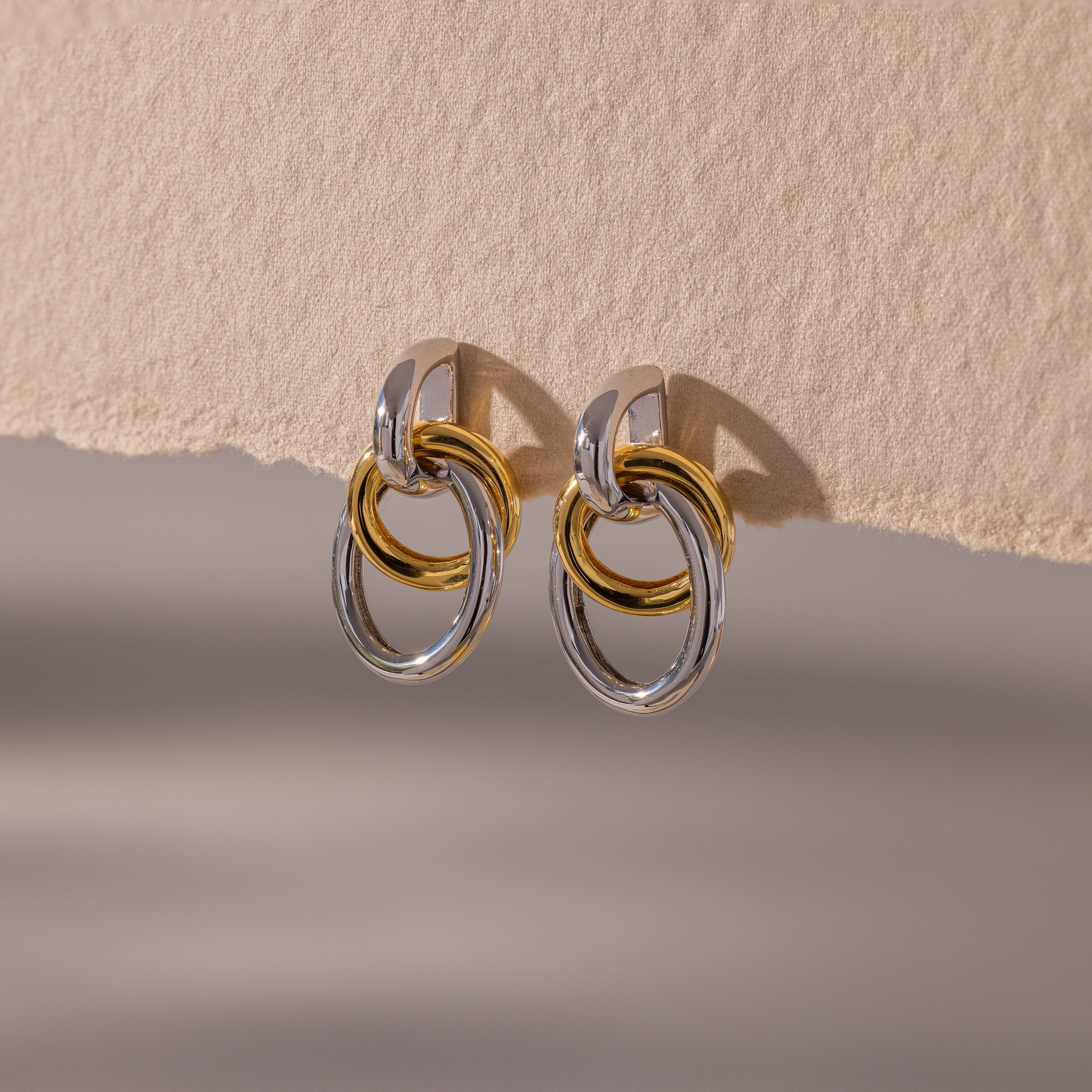 Mixed Metal Linked Earrings