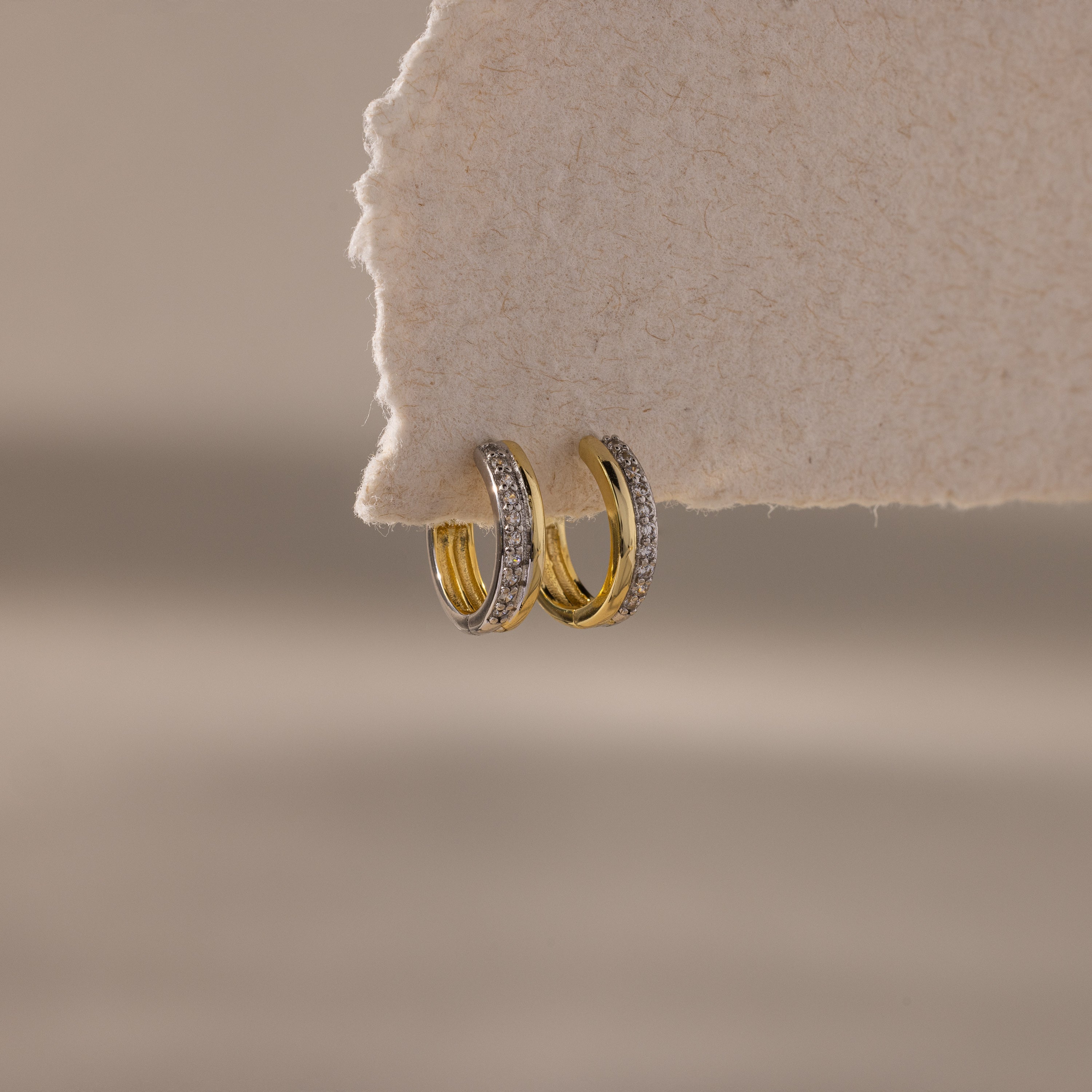 Half Pave Huggies