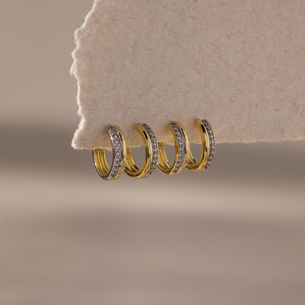 Half Pave Huggies