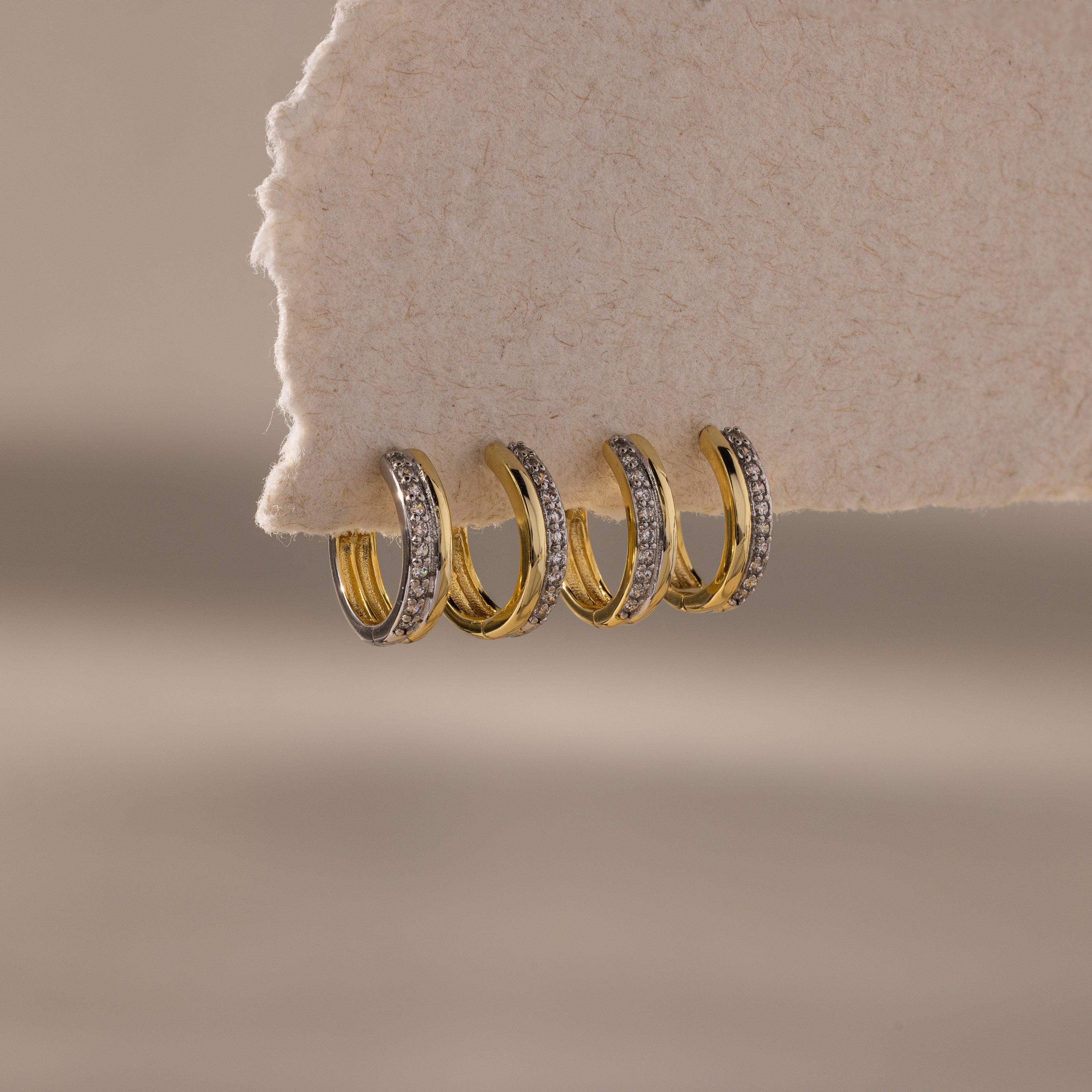 Half Pave Huggies