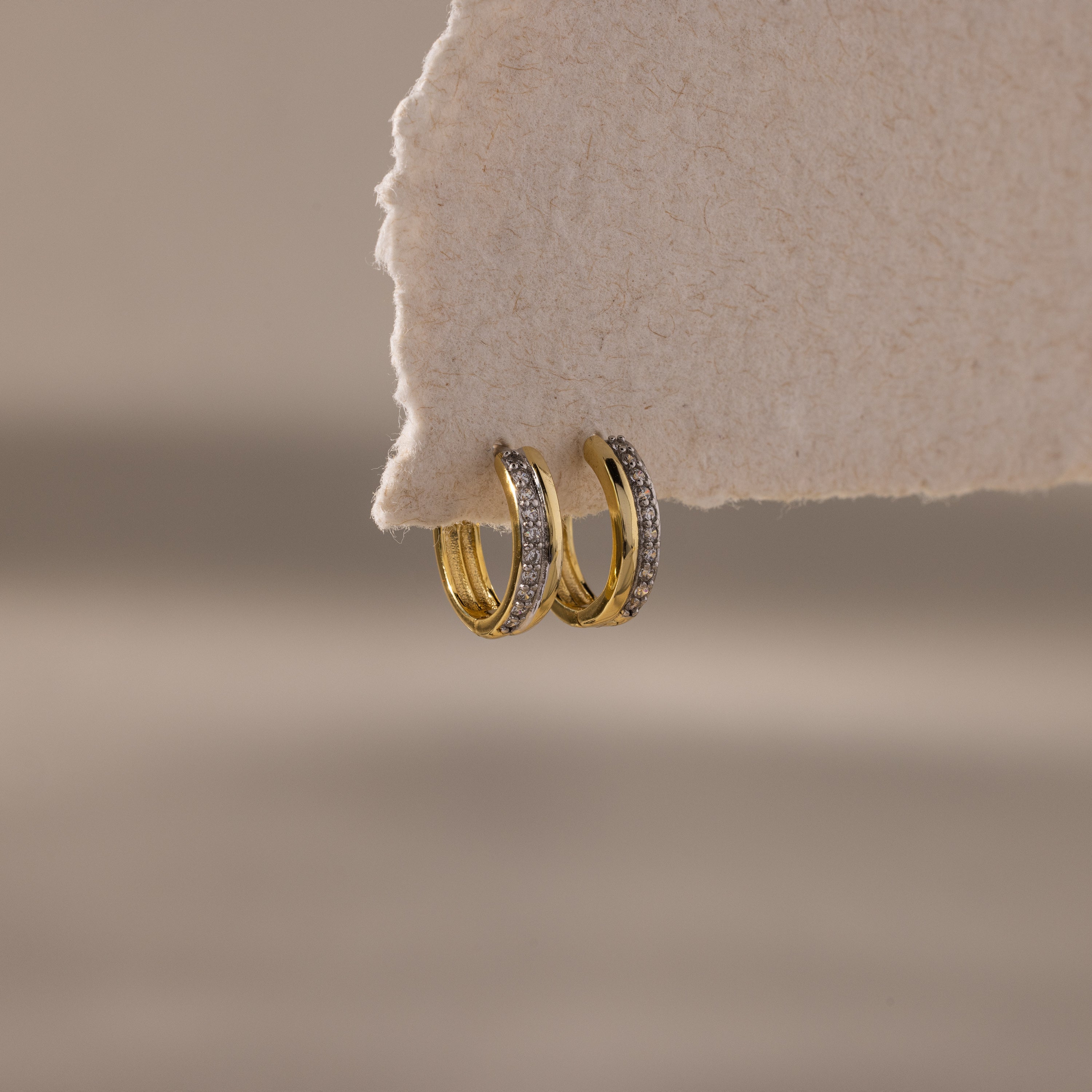 Half Pave Huggies