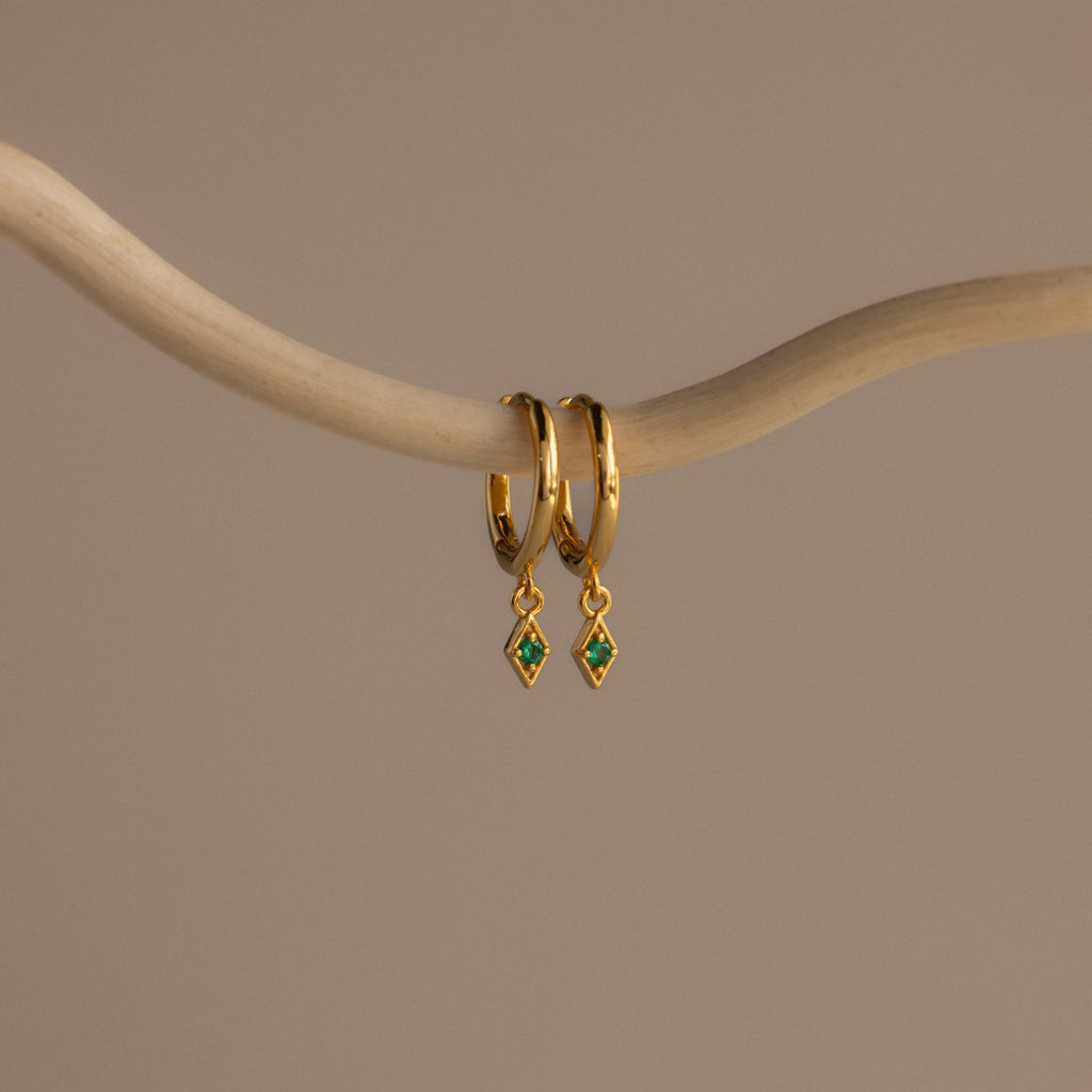 Ericka Birthstone Huggies