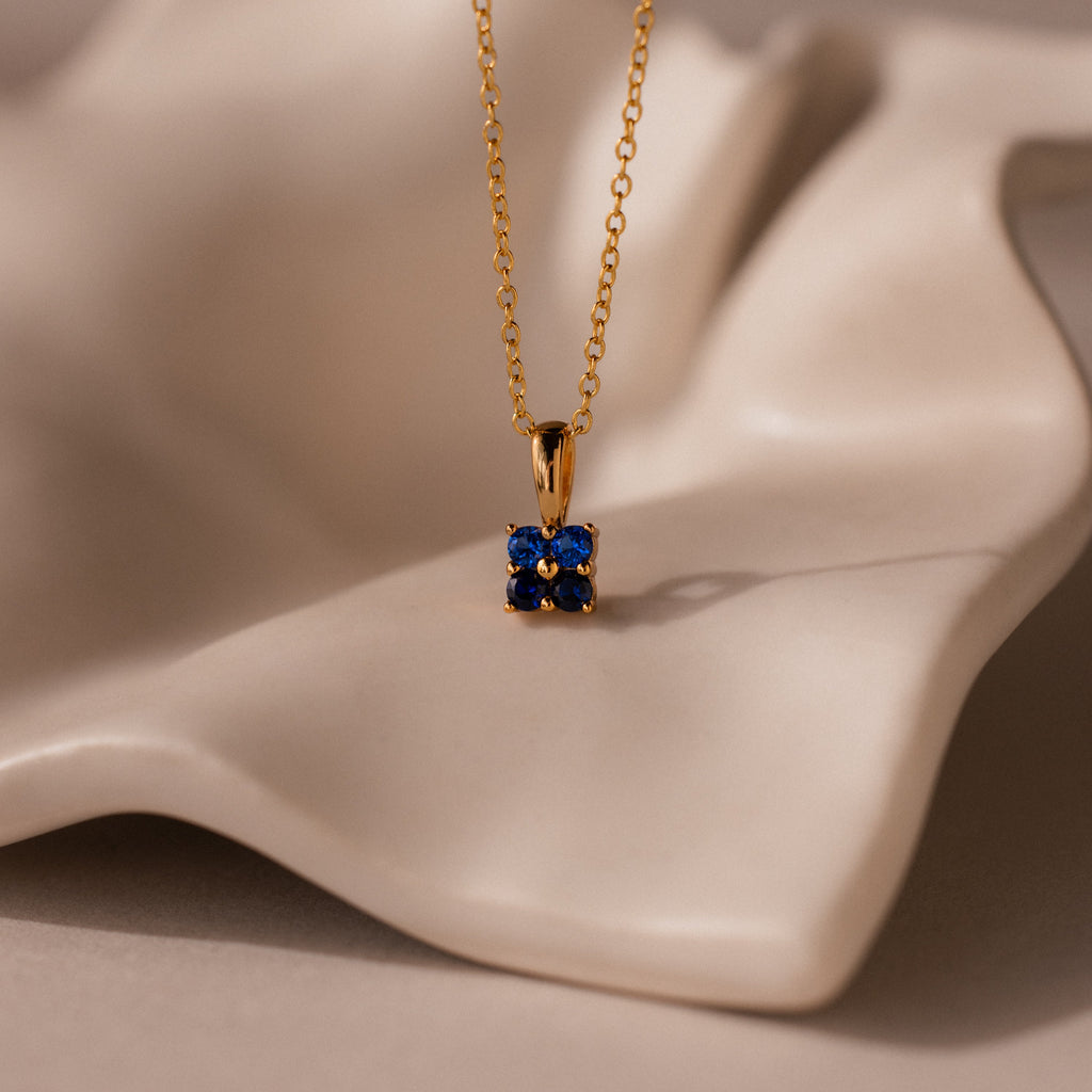 Ombre Birthstone Flower Necklace