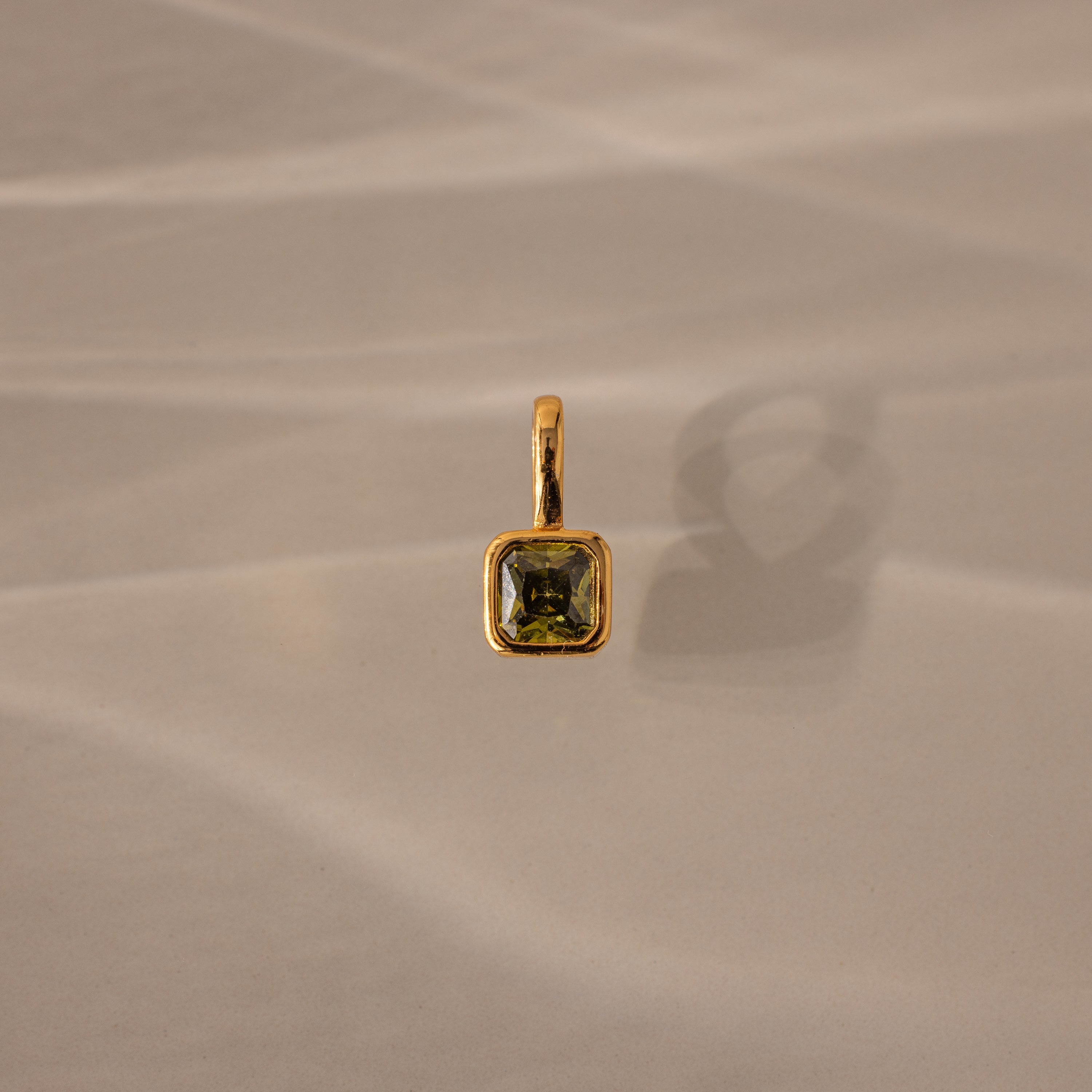 Square Bezel Birthstone Charm