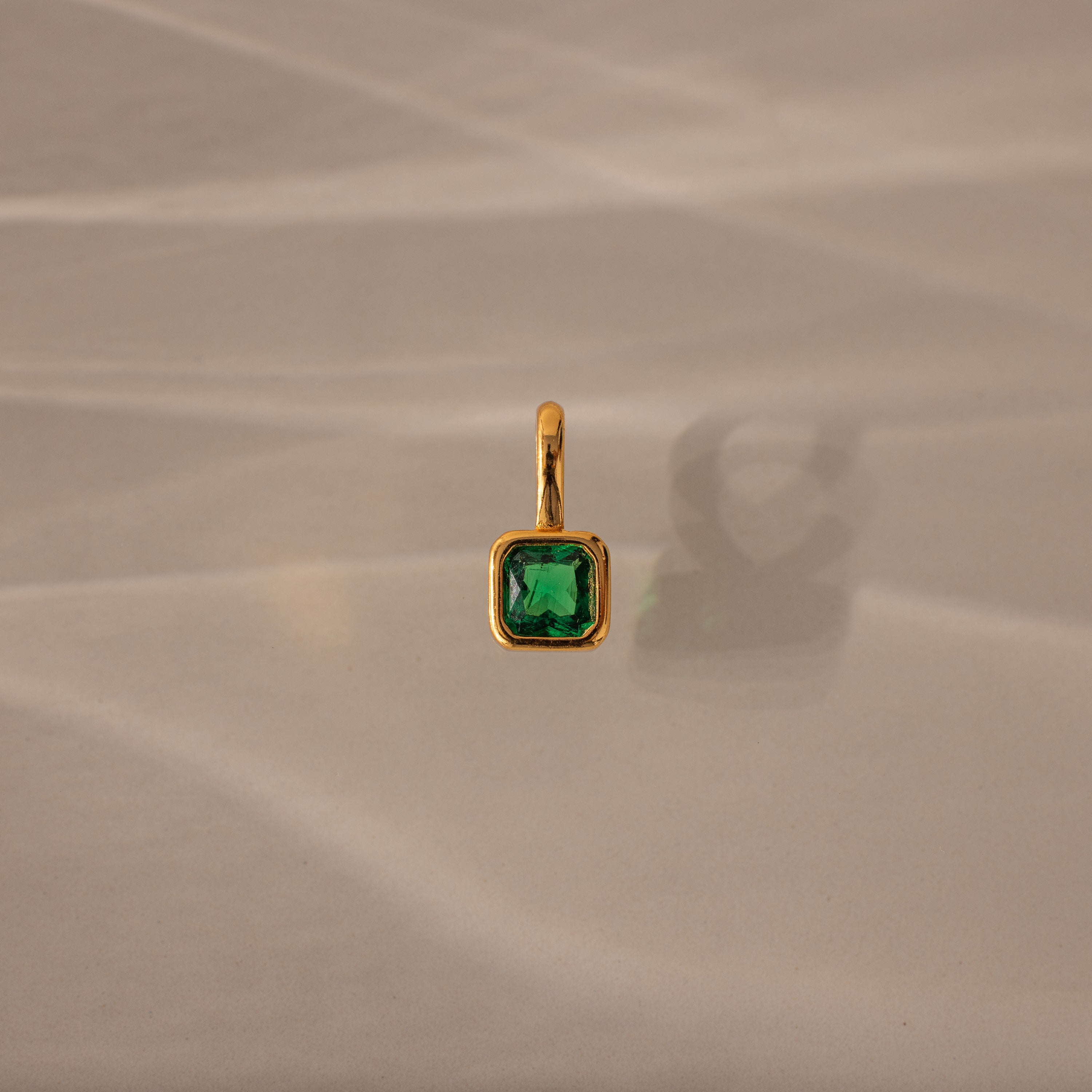 Square Bezel Birthstone Charm