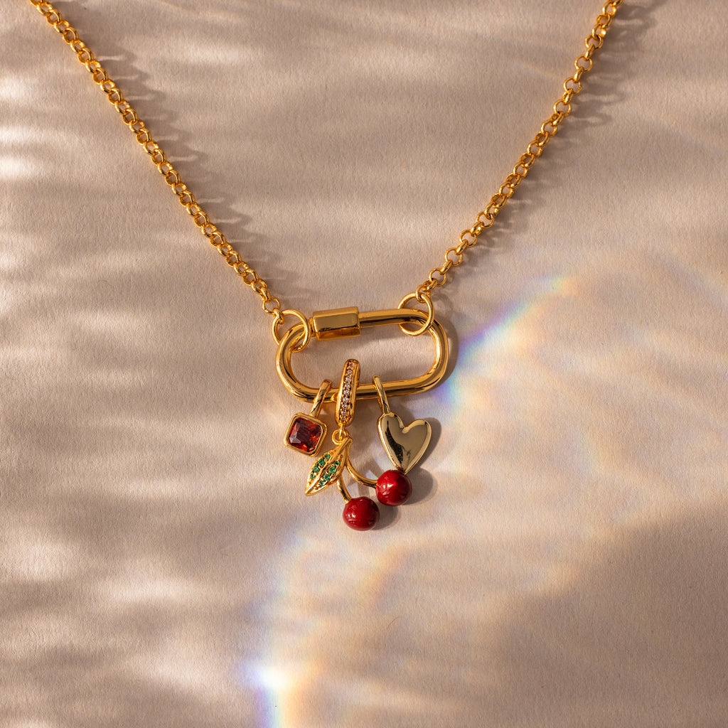 Square Bezel Birthstone Charm
