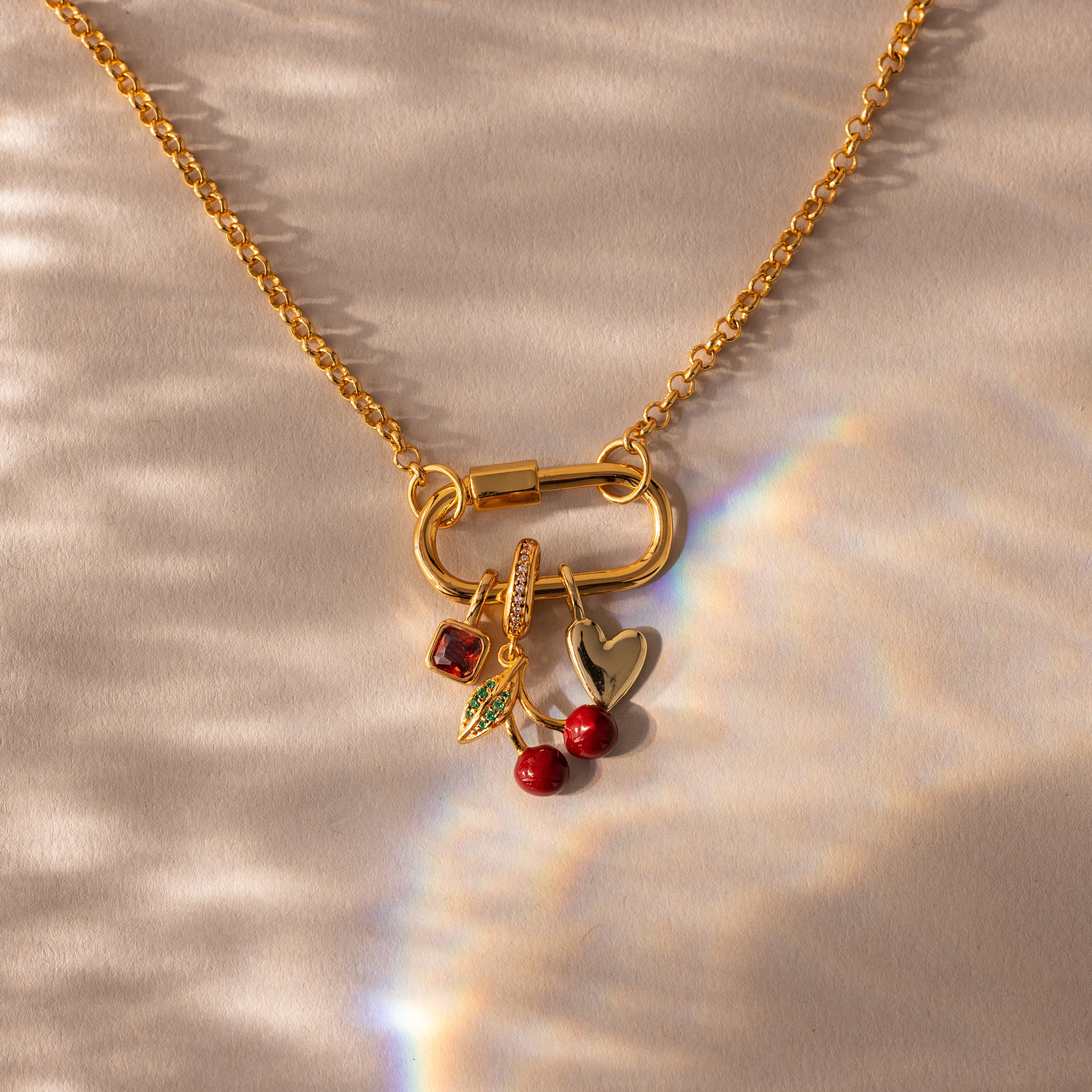 Square Bezel Birthstone Charm