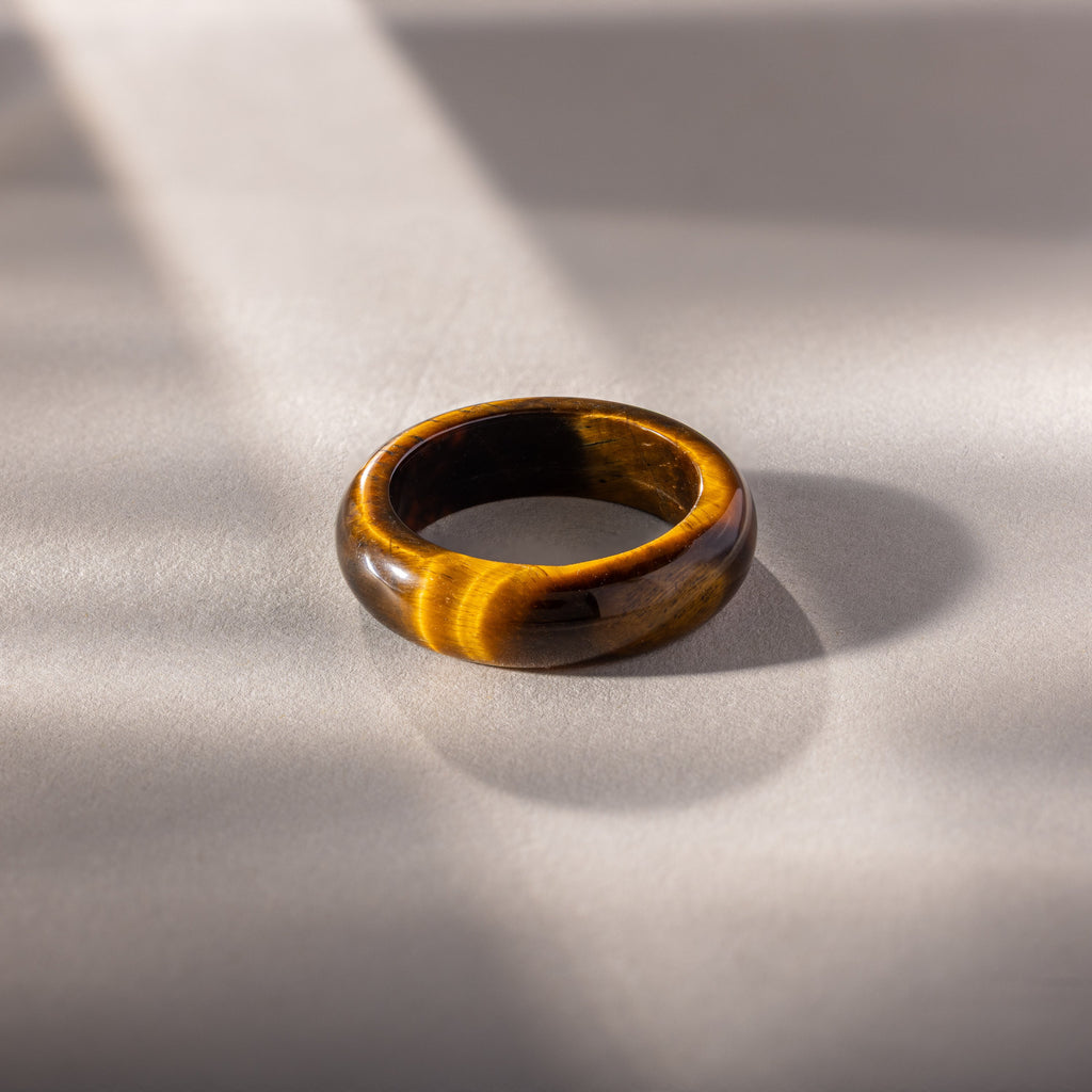 Skinny Tiger's Eye Ring