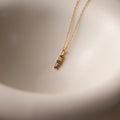 Toi et Moi Tapered Birthstone Necklace