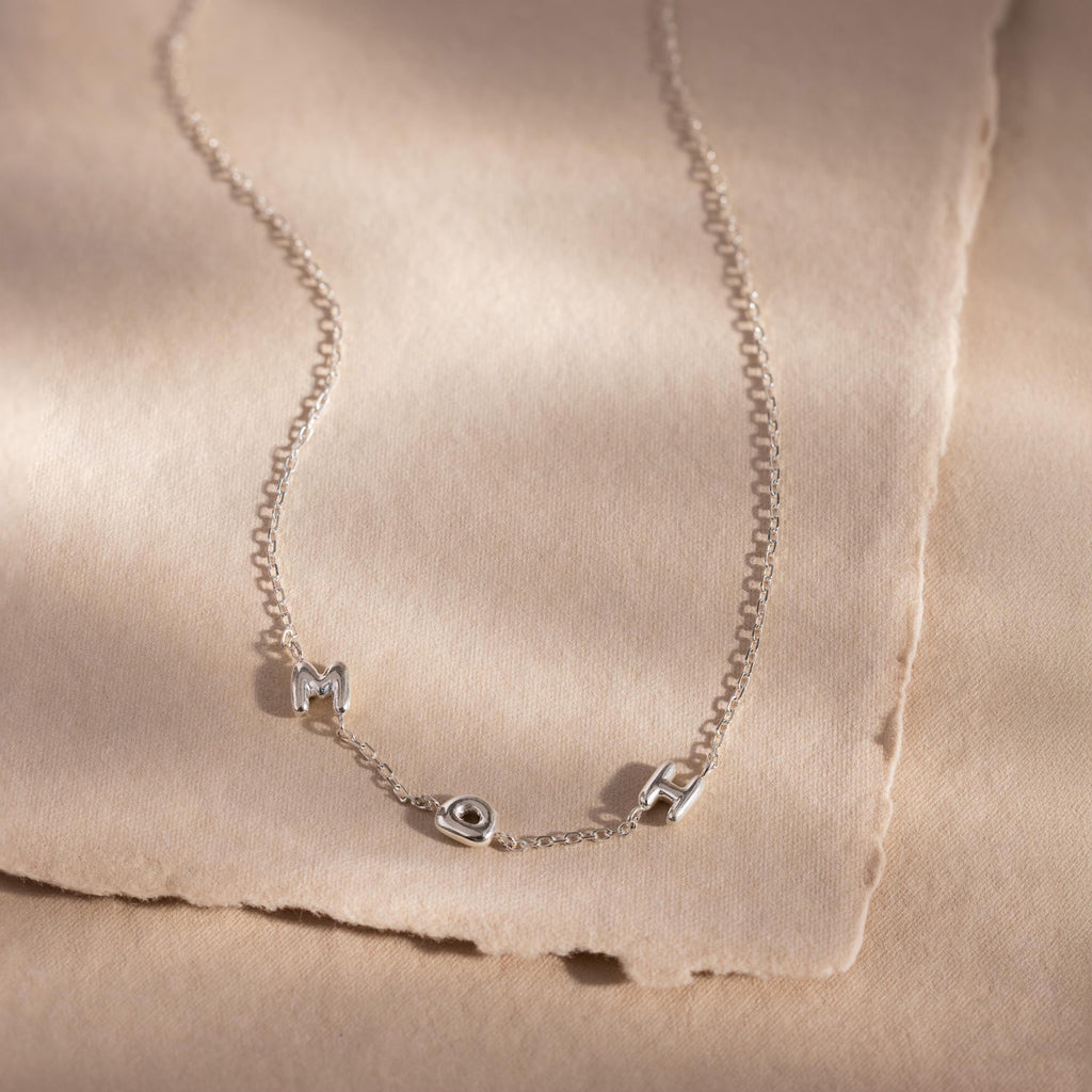 Multiple Bubble Letter Necklace