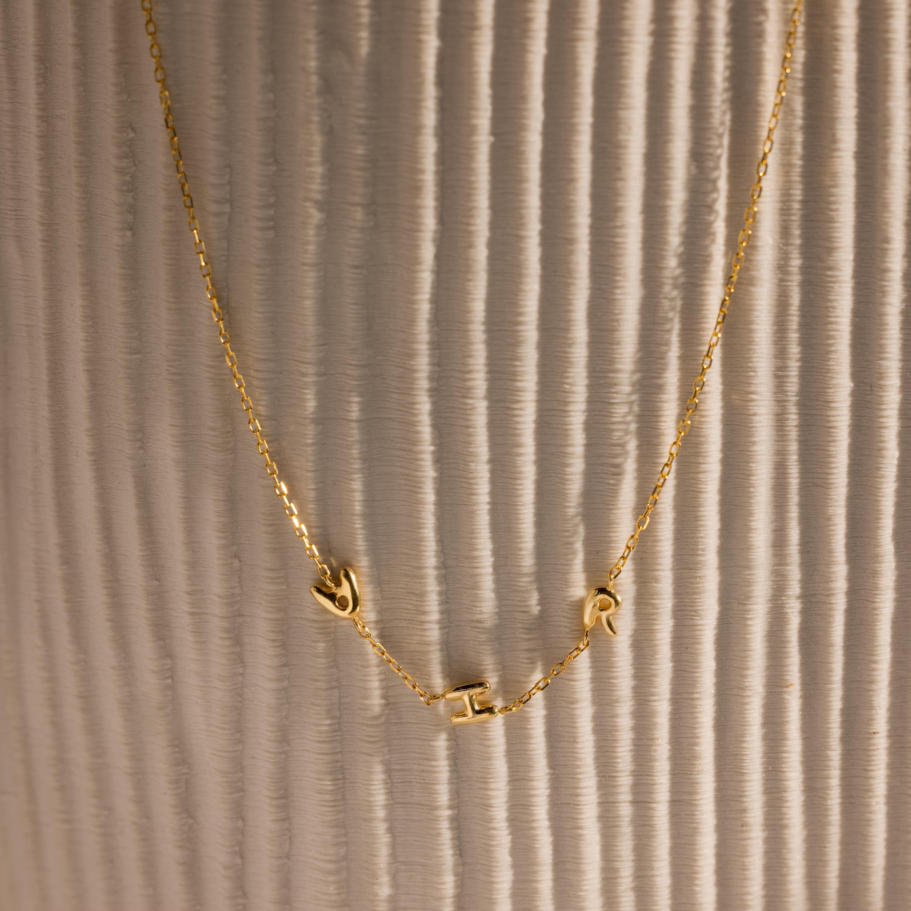 Multiple Bubble Letter Necklace