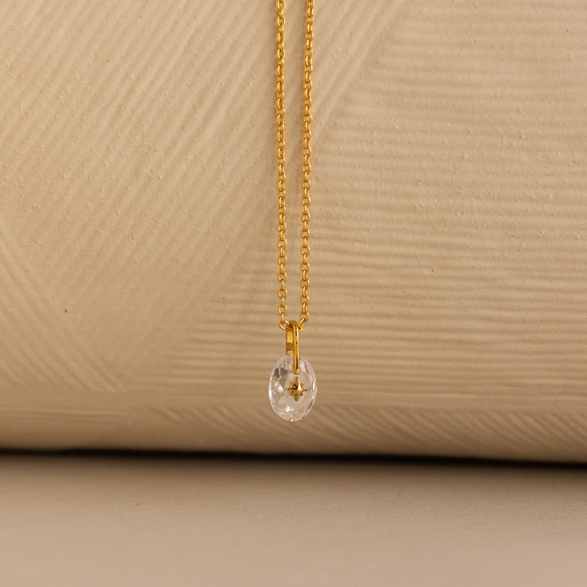 North Star Birthstone Signet Necklace