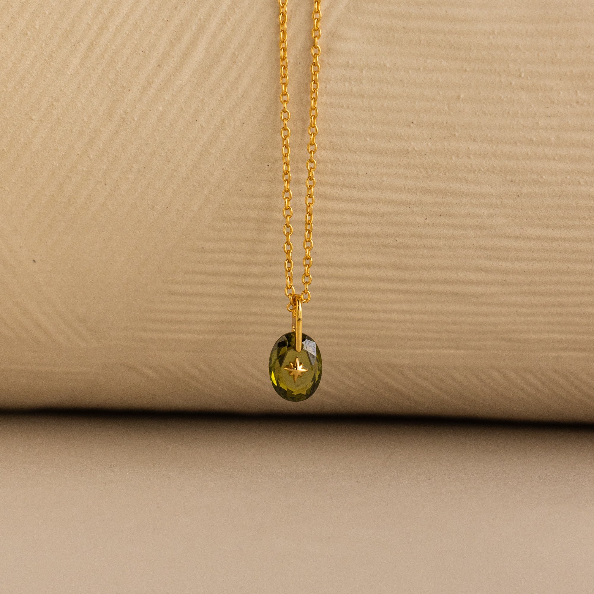 North Star Birthstone Signet Necklace