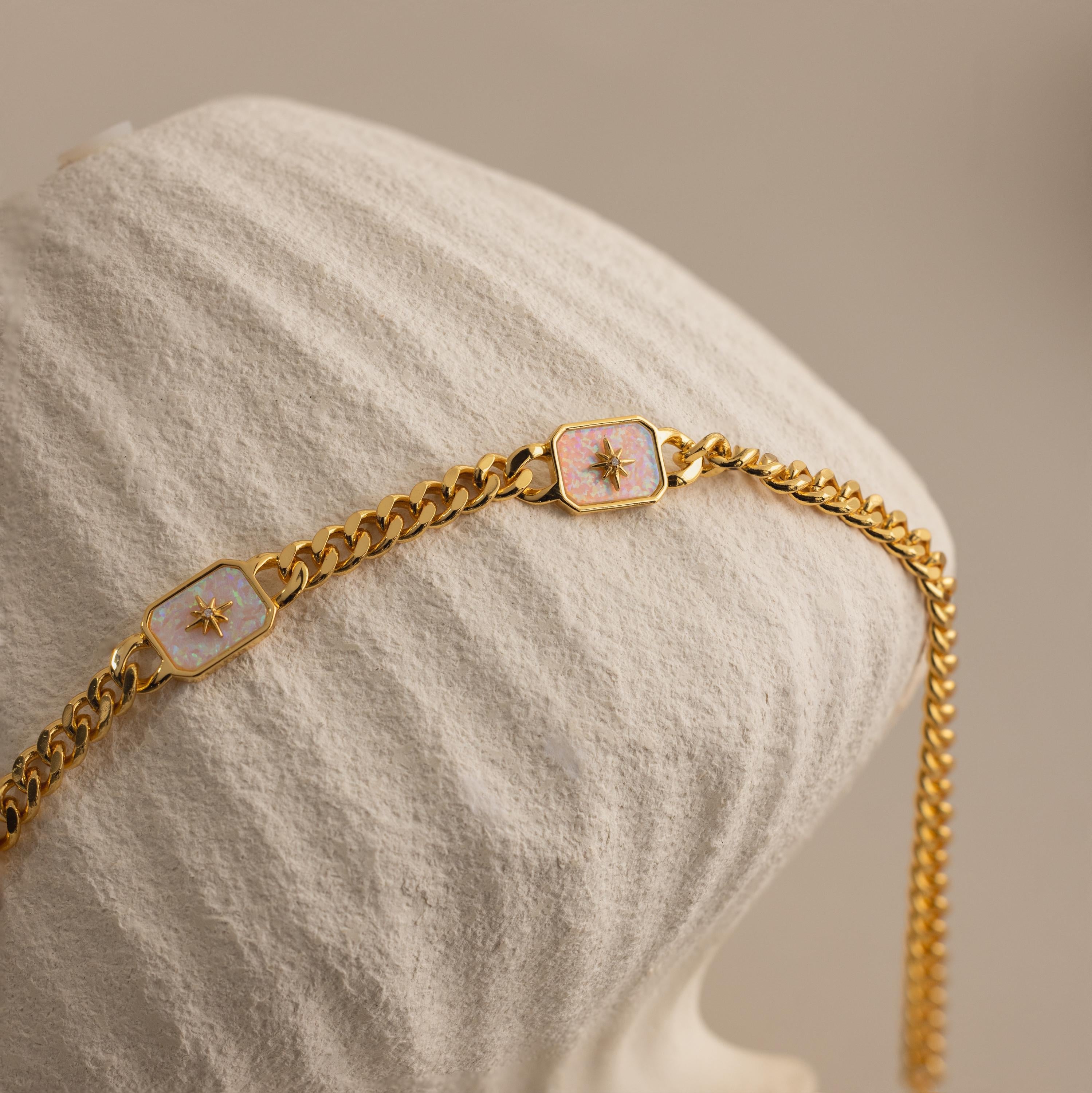 North Star Opal Trio Necklace