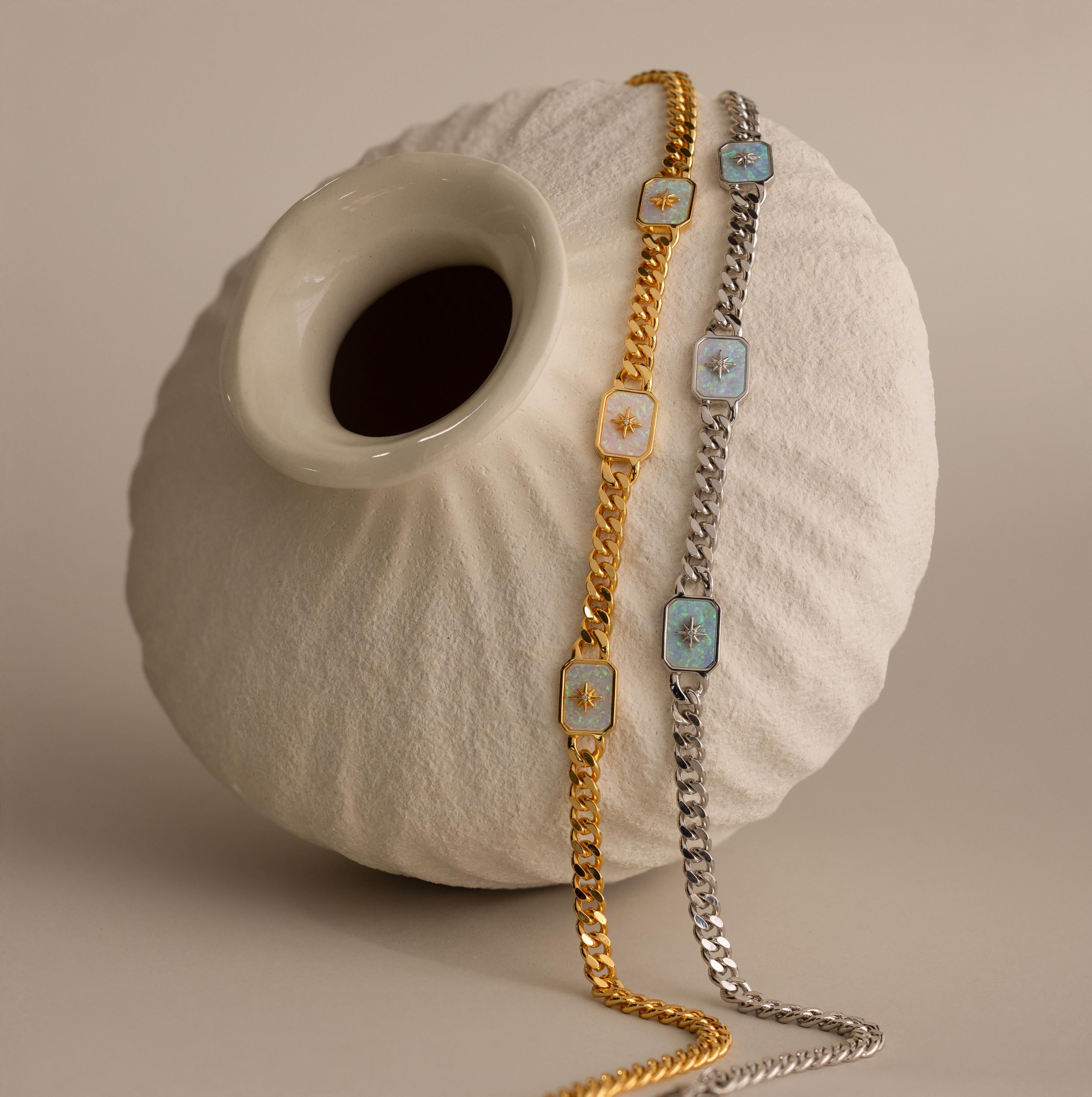 North Star Opal Trio Necklace