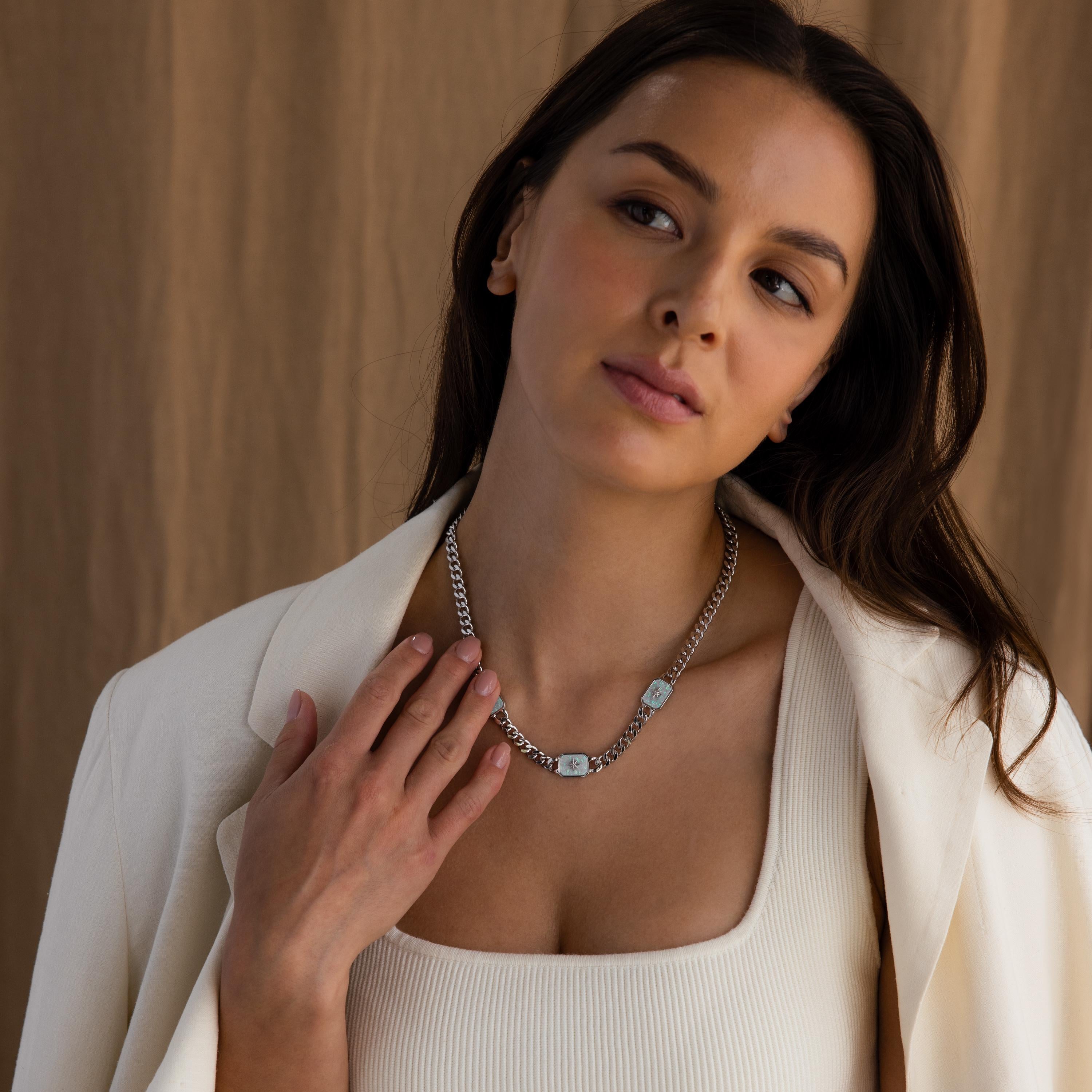 North Star Opal Trio Necklace