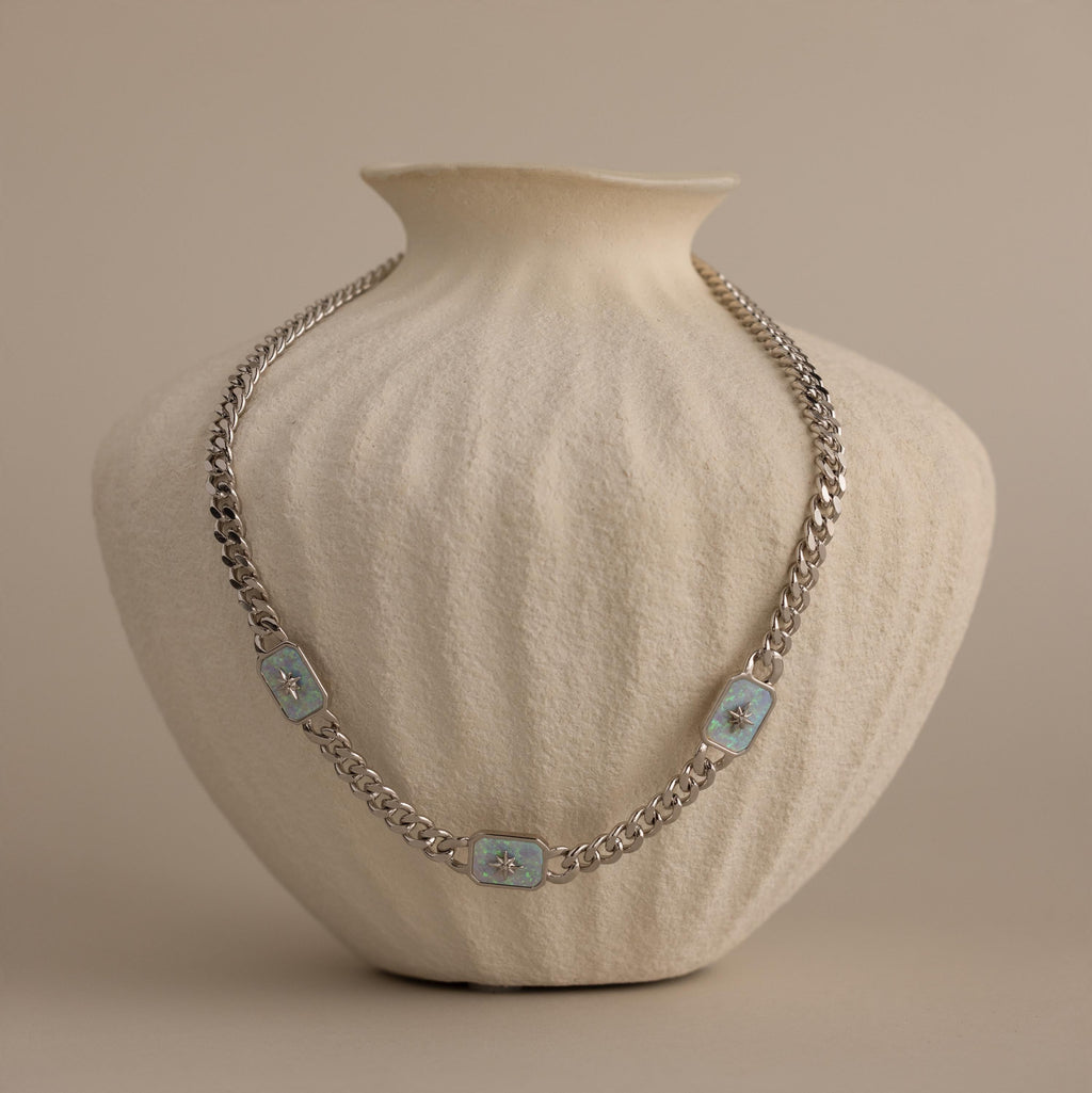 North Star Opal Trio Necklace