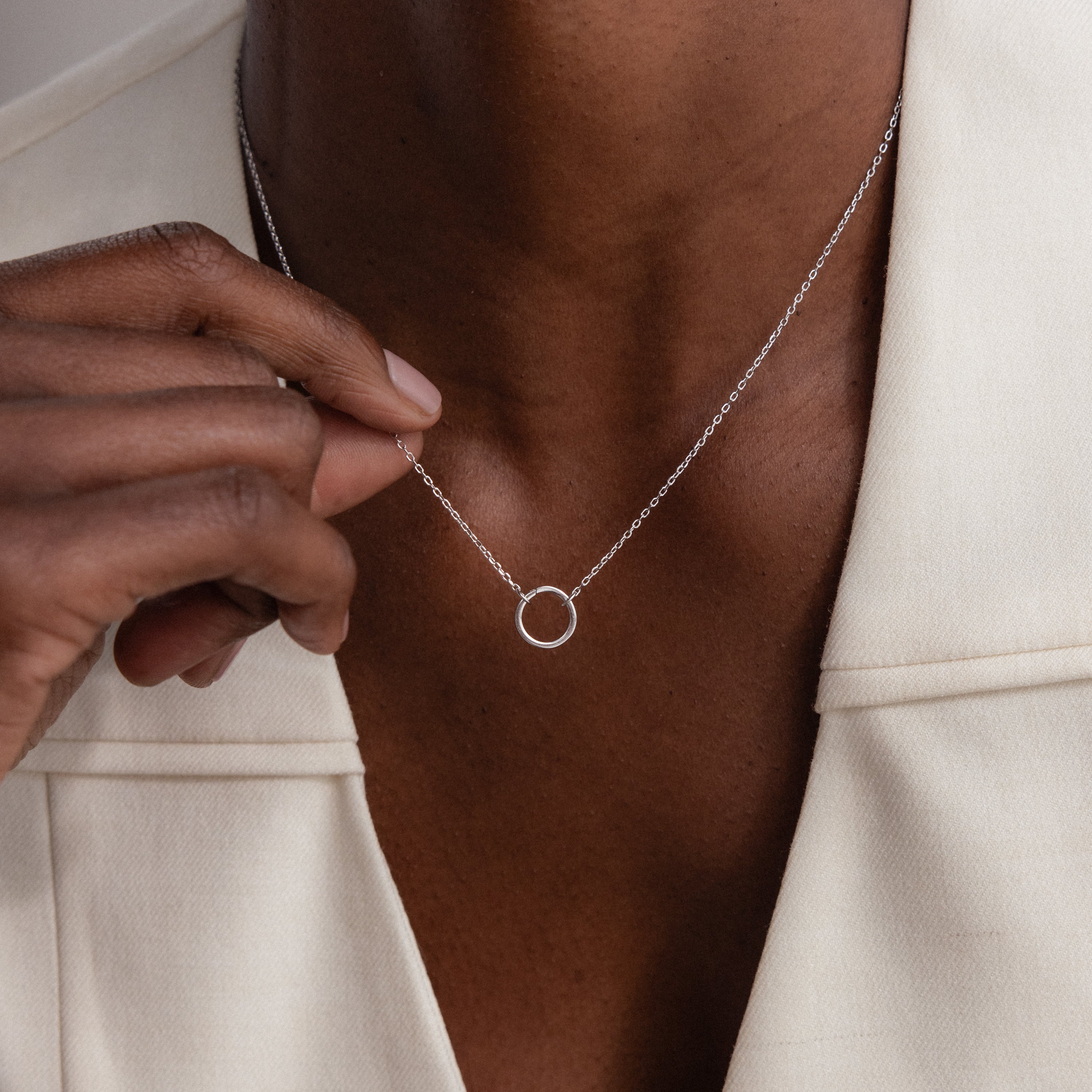 Large Rolo Clasp Necklace