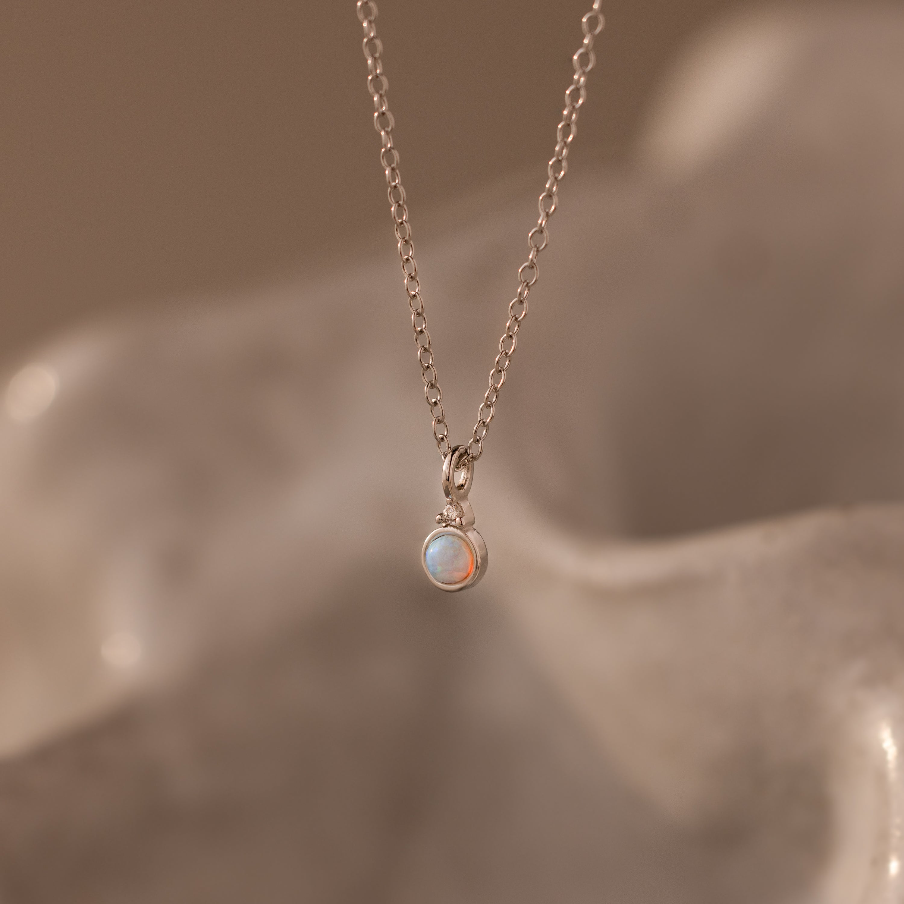 Opal Diamond Necklace