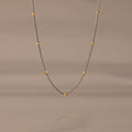 Mixed Metal Beaded Necklace