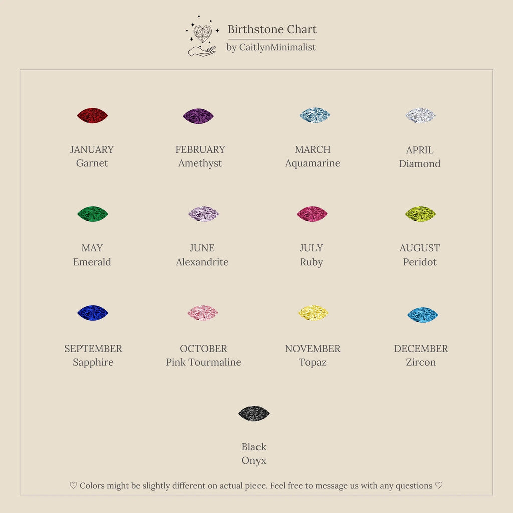 Marquise Birthstone Signet Ring