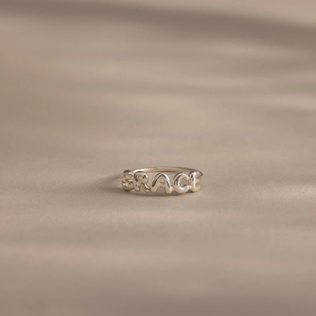 Bubble Name Ring