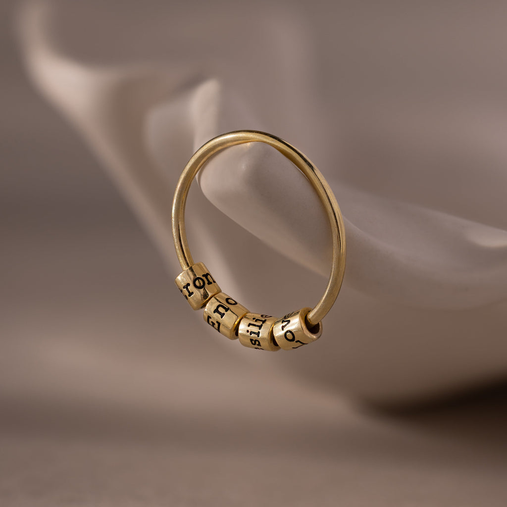 Beaded Multiple Name Ring