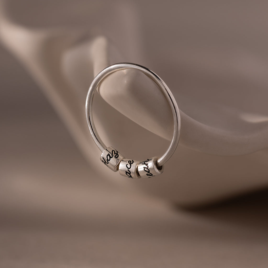 Beaded Multiple Name Ring