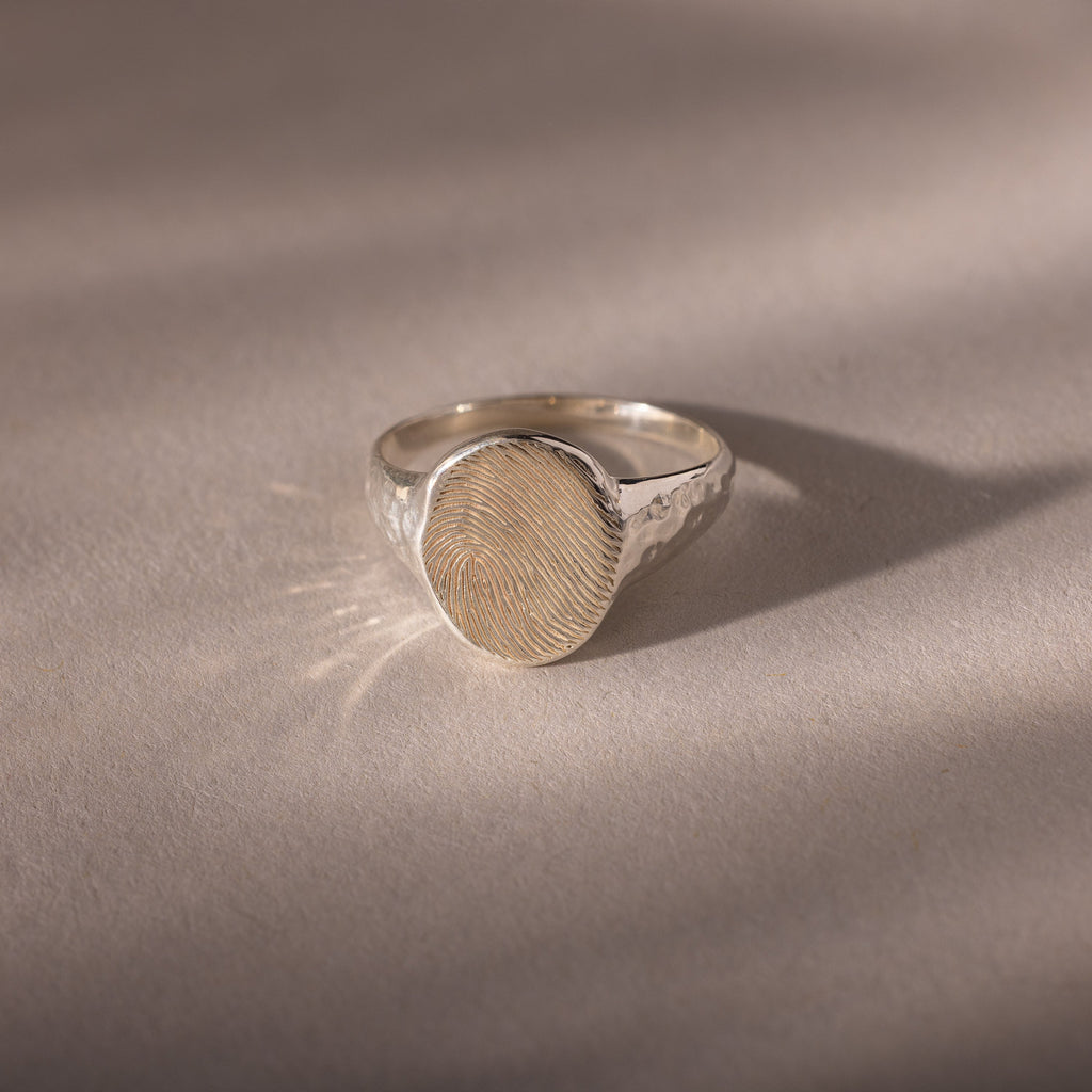 Organic Fingerprint Signet Ring
