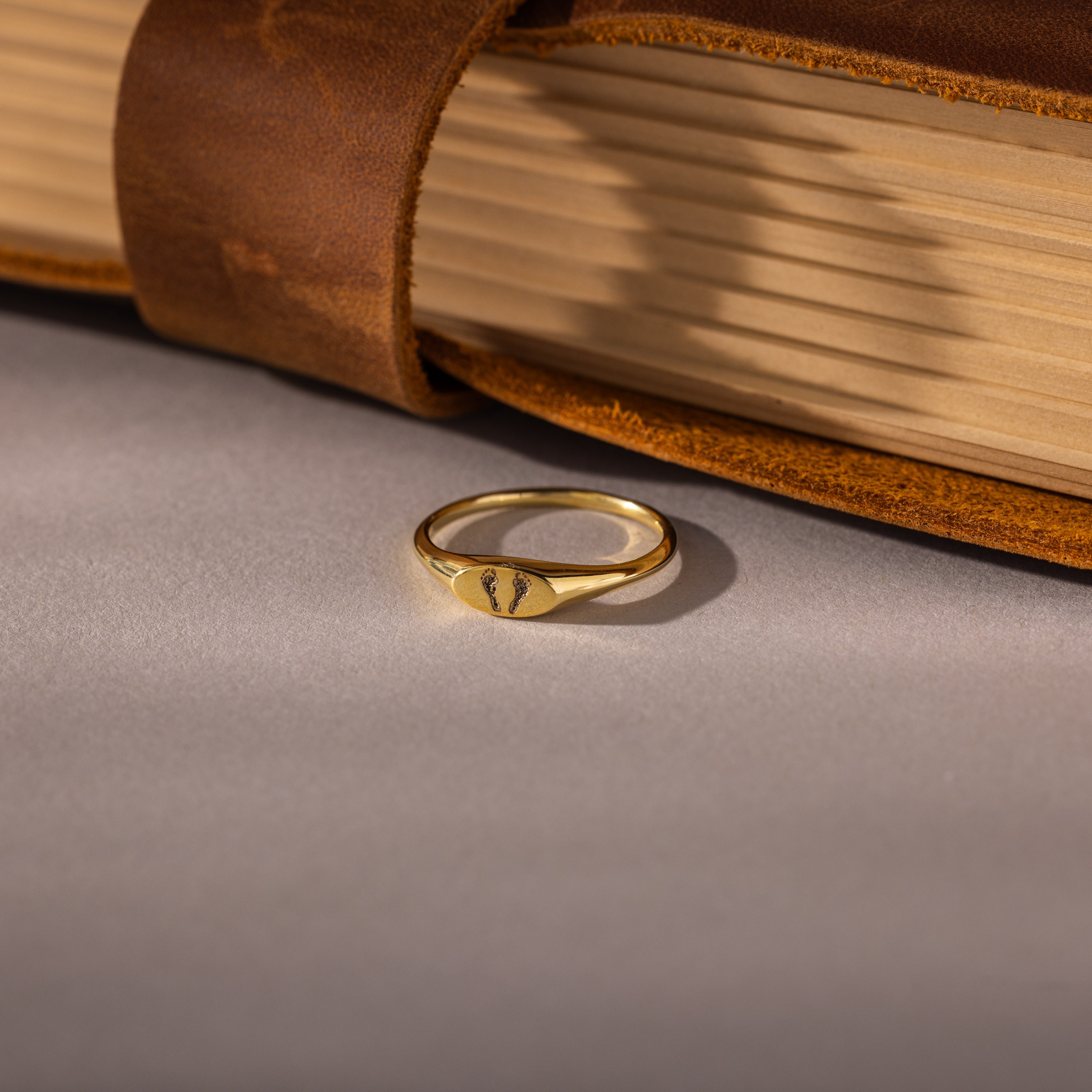 Hand & Footprint Signet Ring