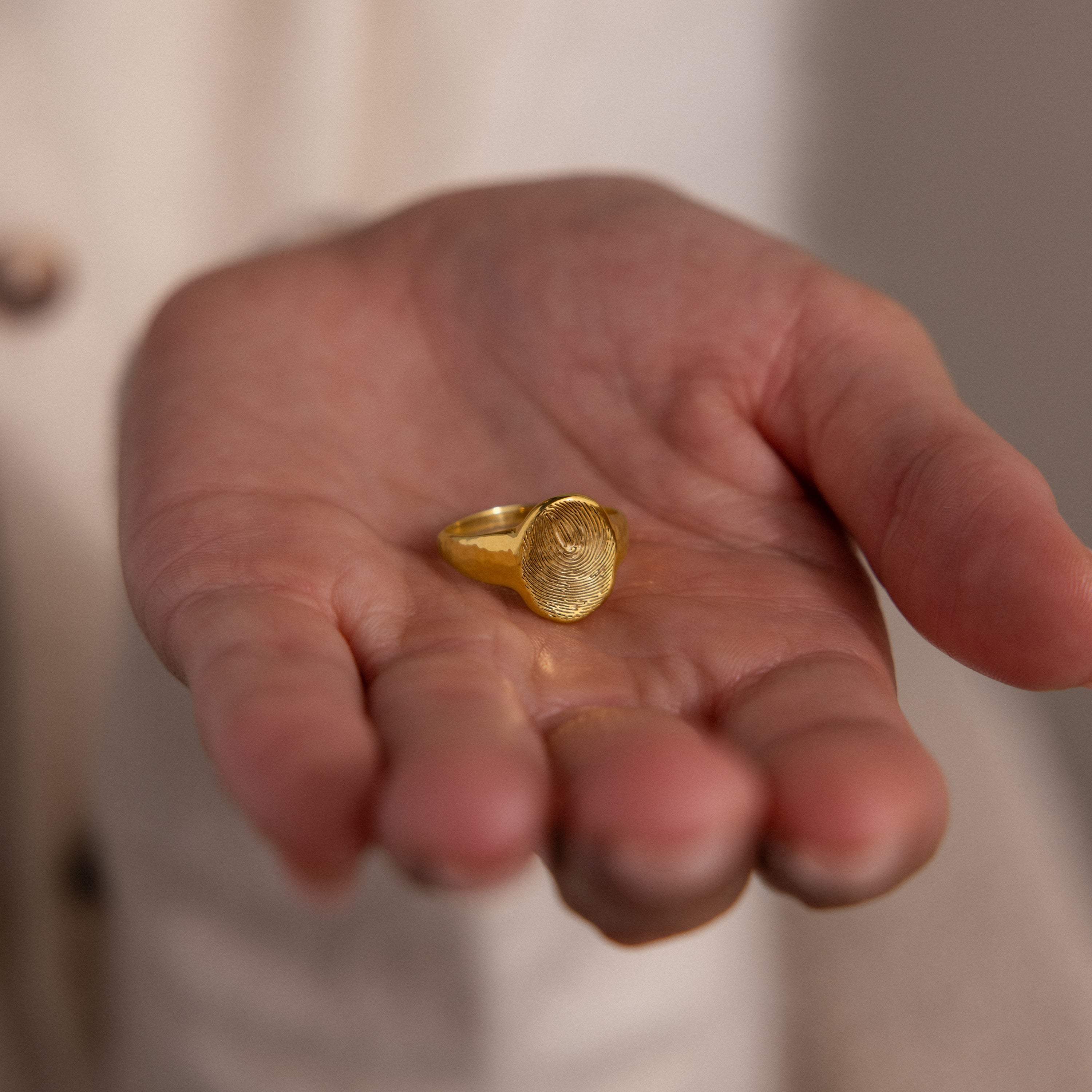 Organic Fingerprint Signet Ring