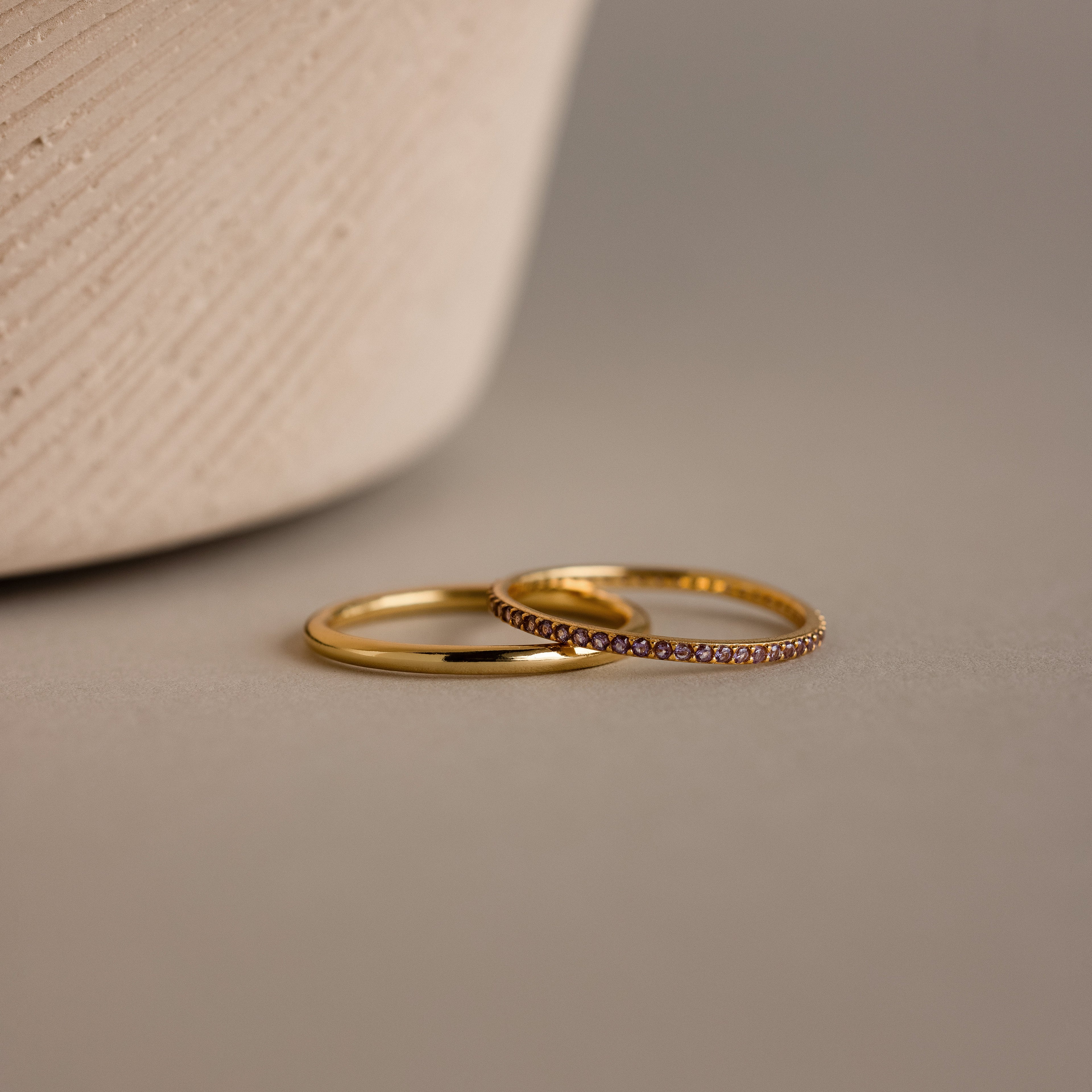 Birthstone Tennis Ring Set