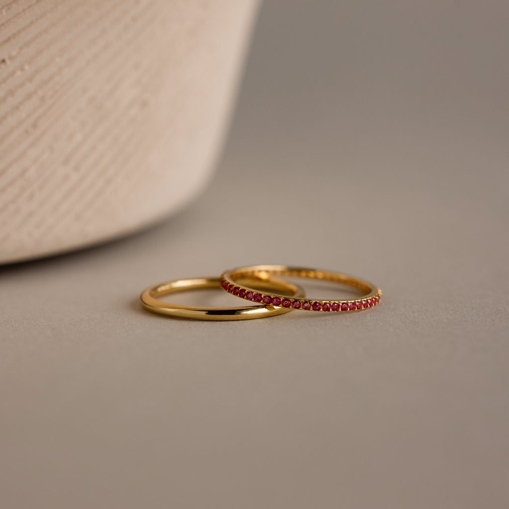 Birthstone Tennis Ring Set