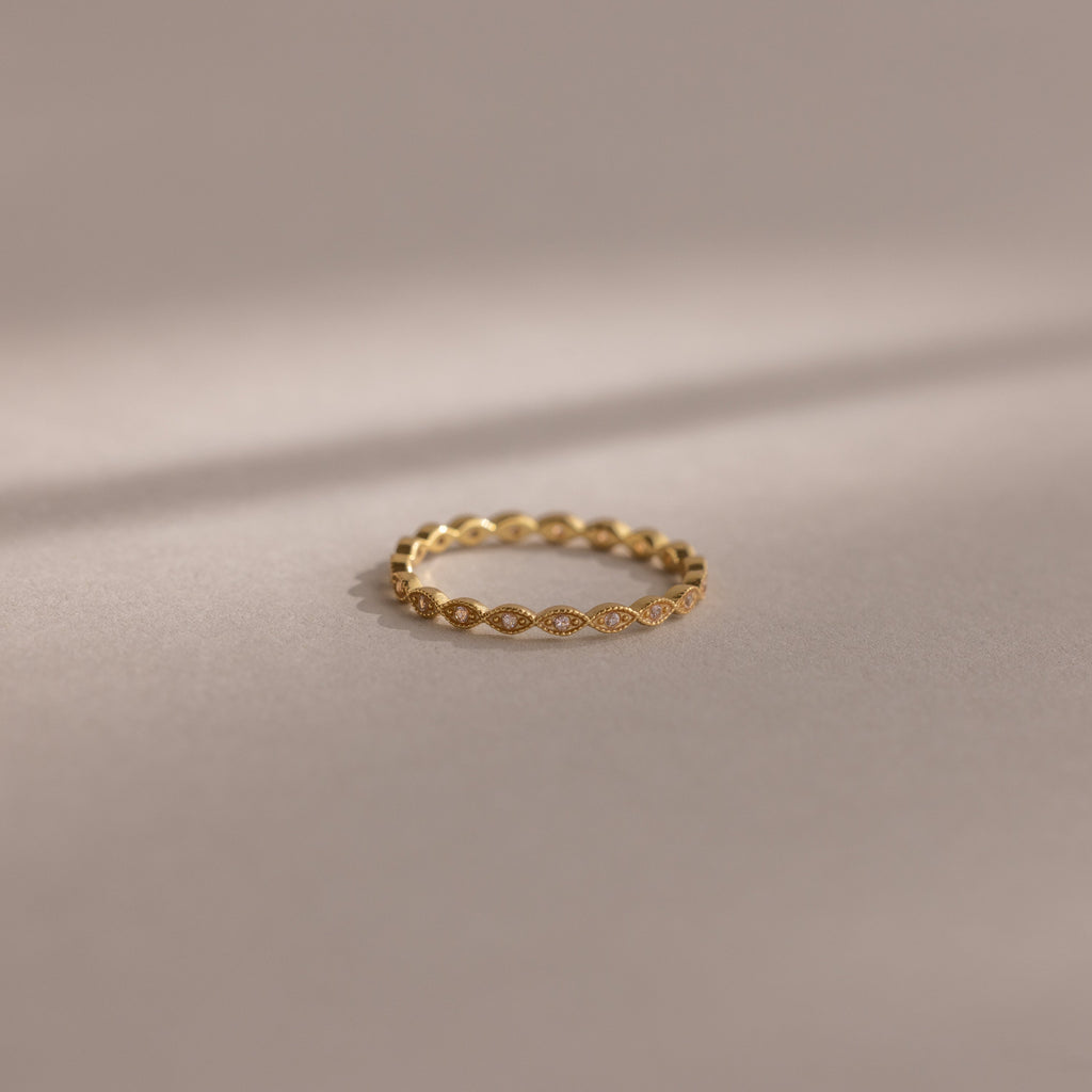 Dainty Marquise Birthstone Ring