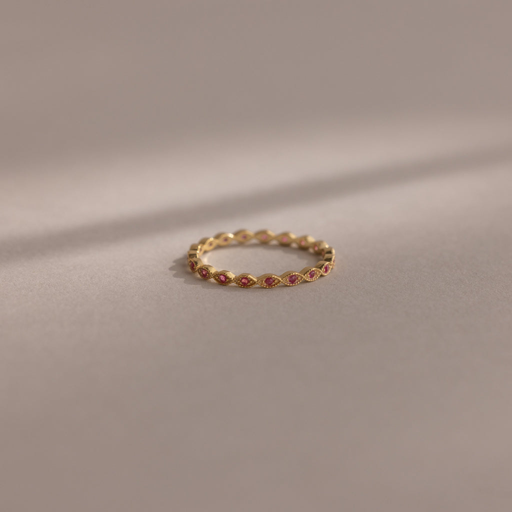 Dainty Marquise Birthstone Ring