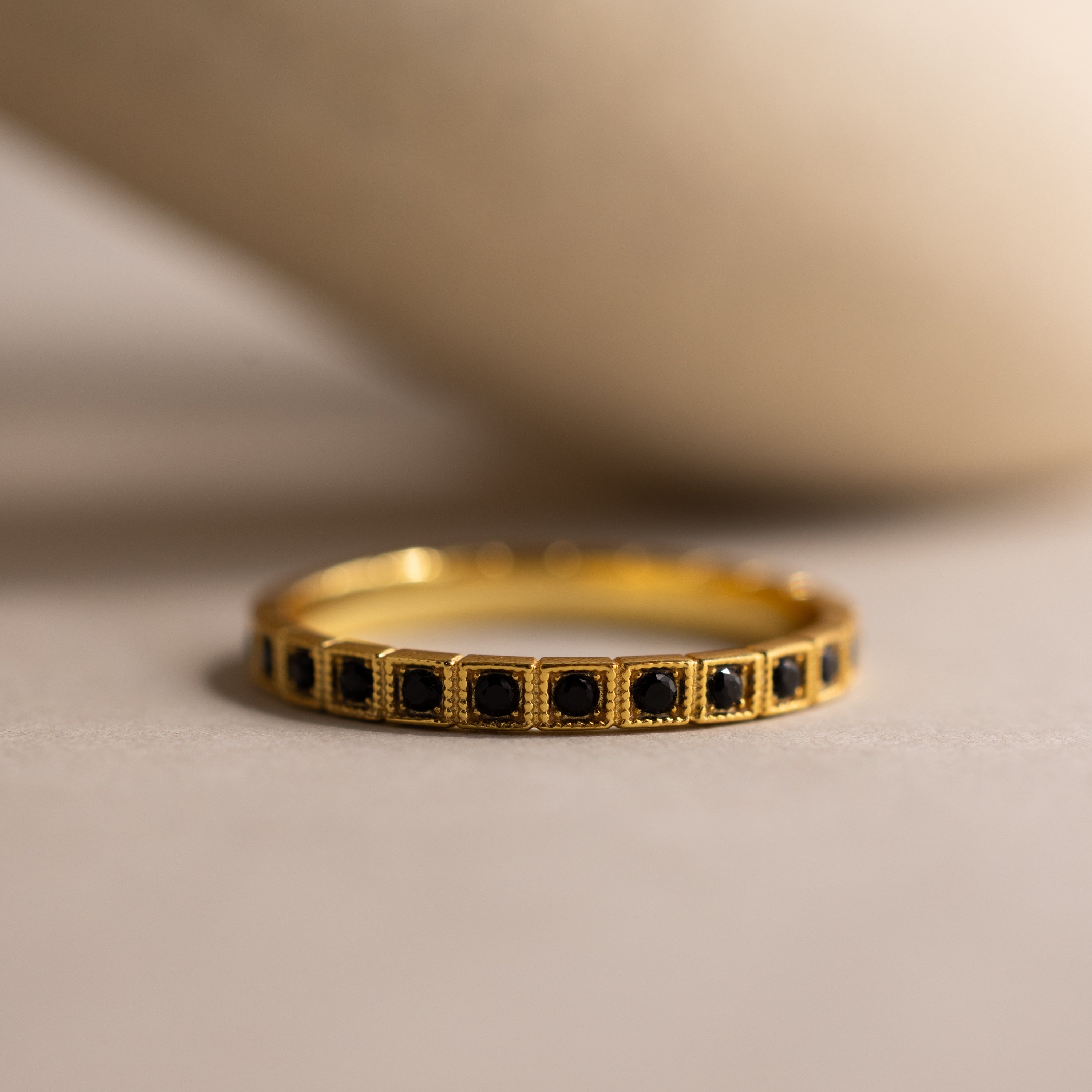 Art Deco Birthstone Eternity Ring