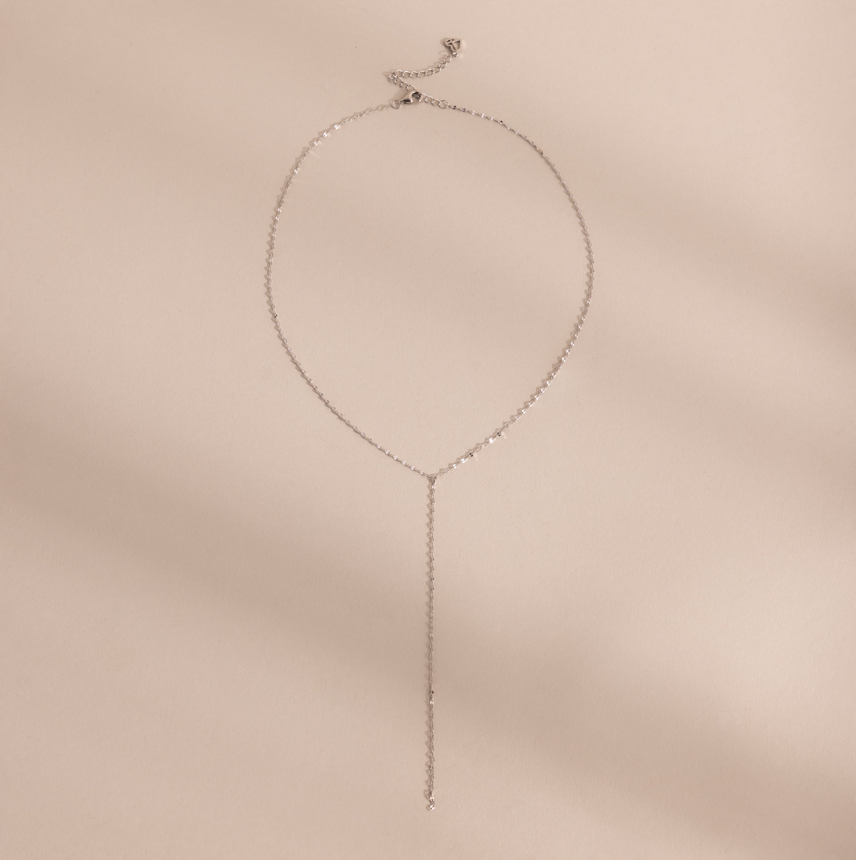 Mirror Chain Lariat Necklace
