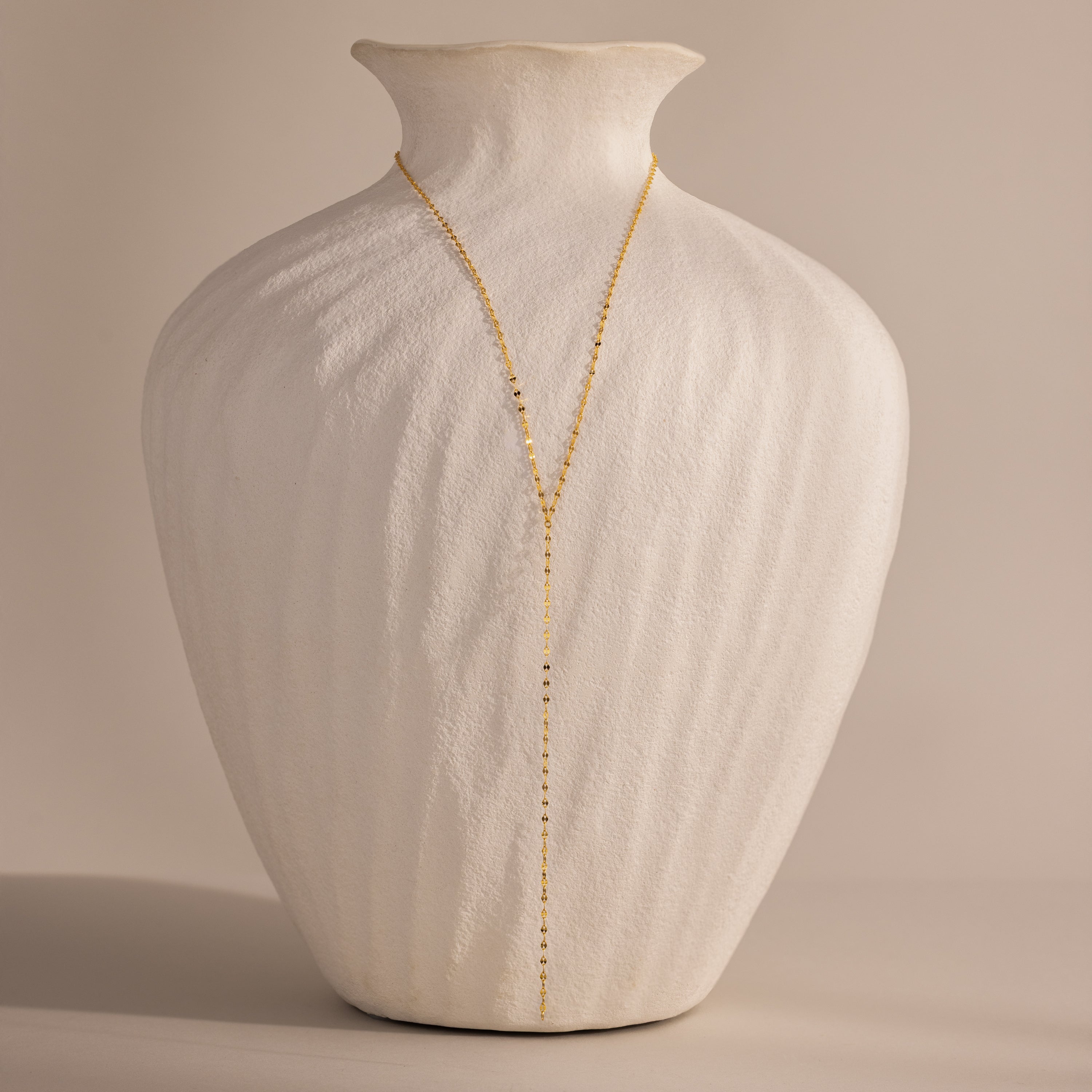 Mirror Chain Lariat Necklace