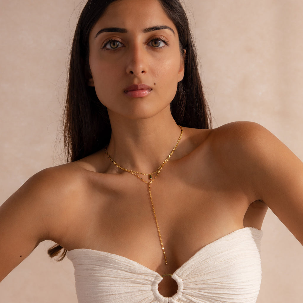 Sparkling Diamond Lariat Necklace