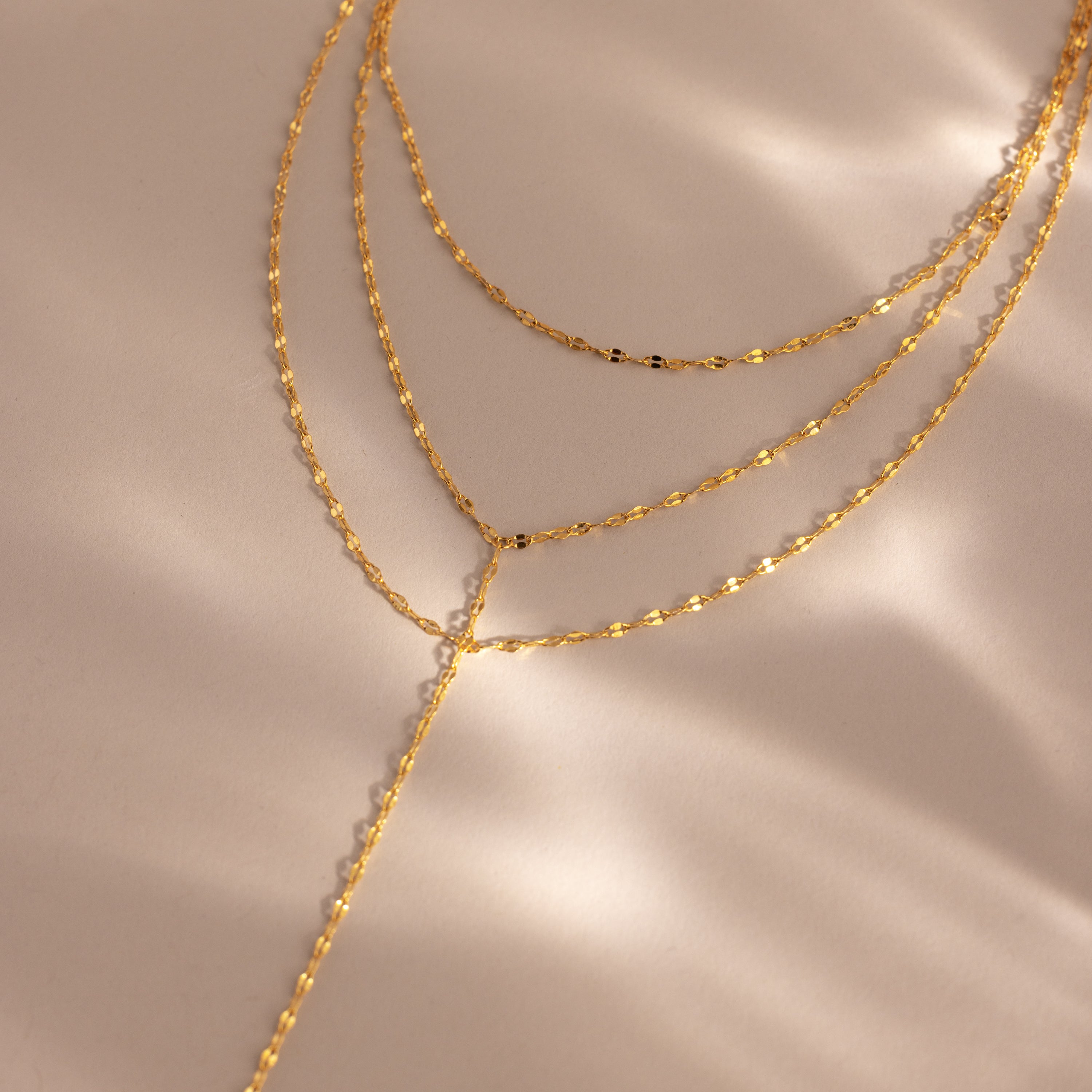 Sparkling Layered Lariat Necklace