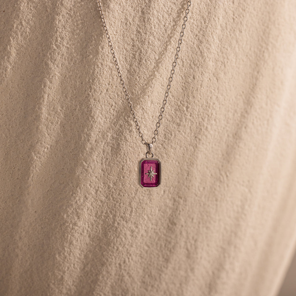 North Star Birthstone Necklace